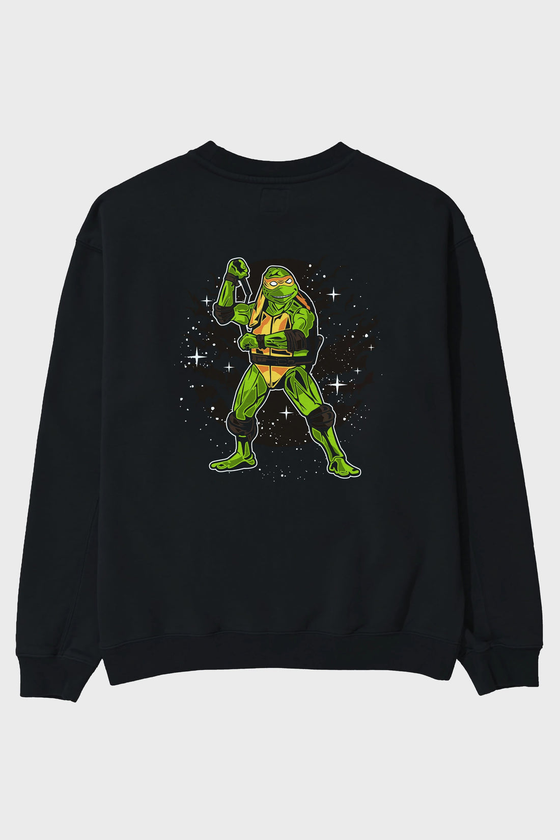 TURTLES Arka Baskılı Oversize Sweatshirt Erkek Kadın Unisex