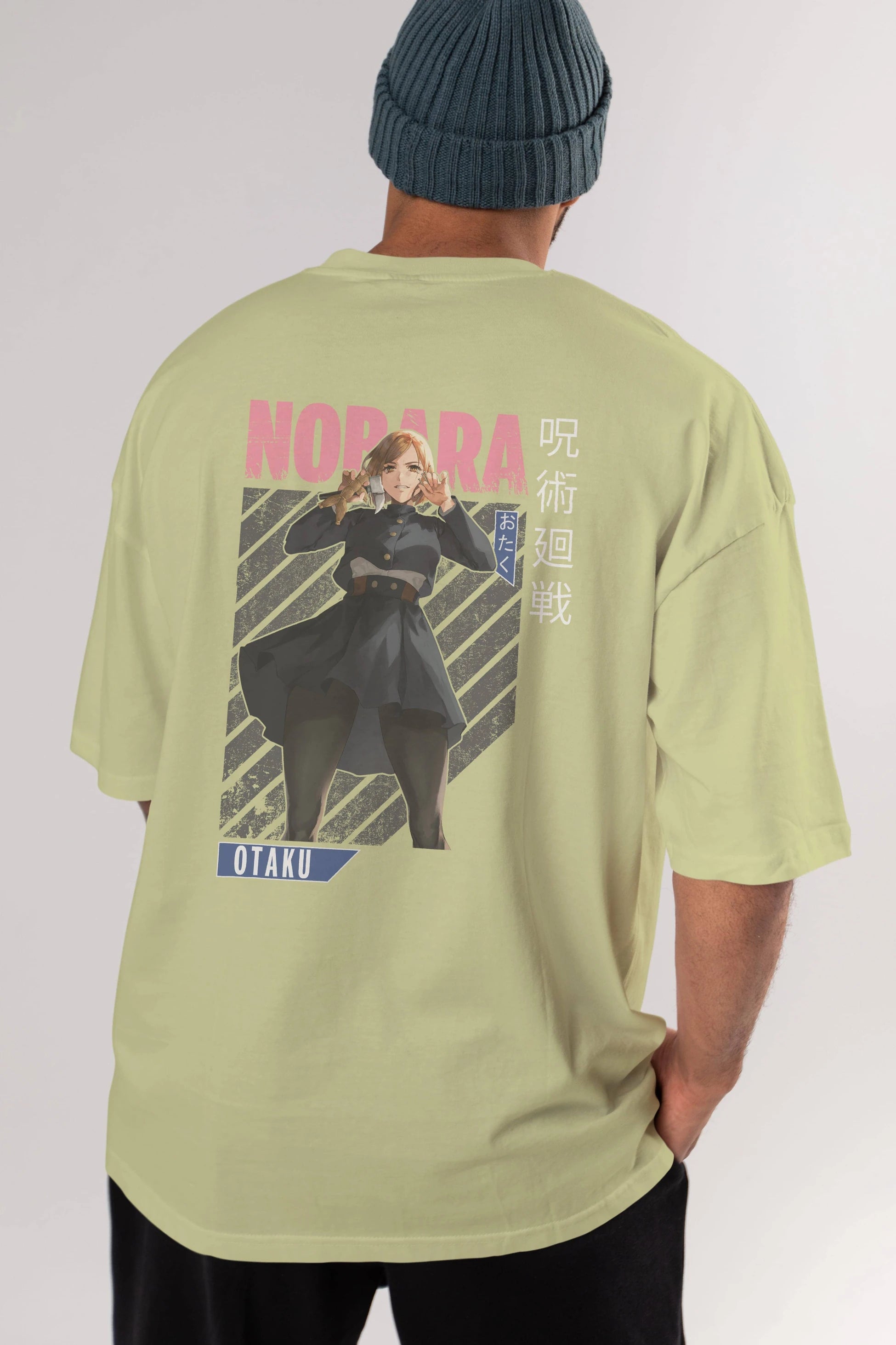 Nobara Kugisaki 4 Anime Arka Baskılı Oversize t-shirt Erkek Kadın Unisex