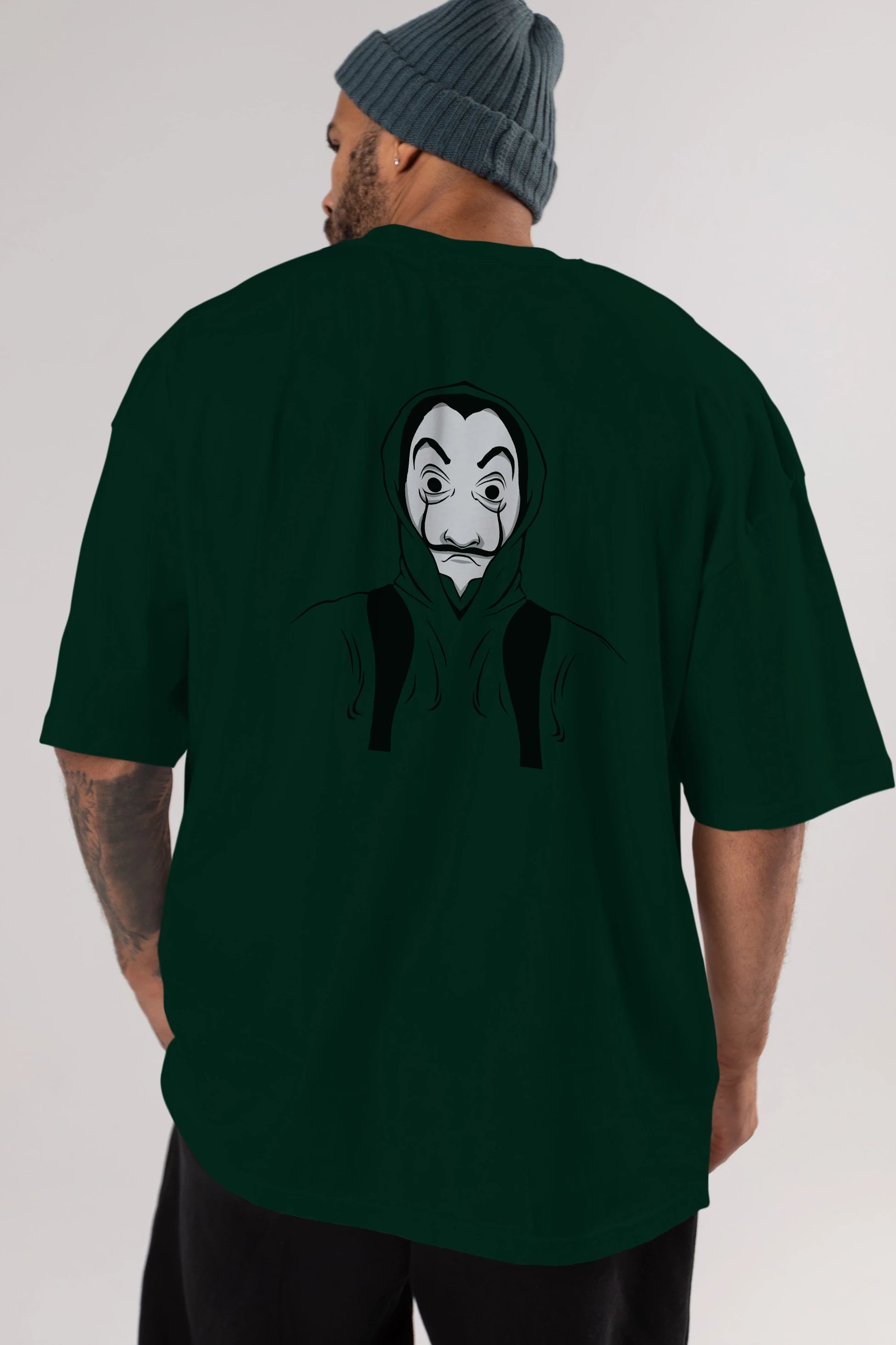 La Casa De Papel (7) Arka Baskılı Oversize t-shirt Erkek Kadın Unisex %100 Pamuk Bisiklet Yaka tişort
