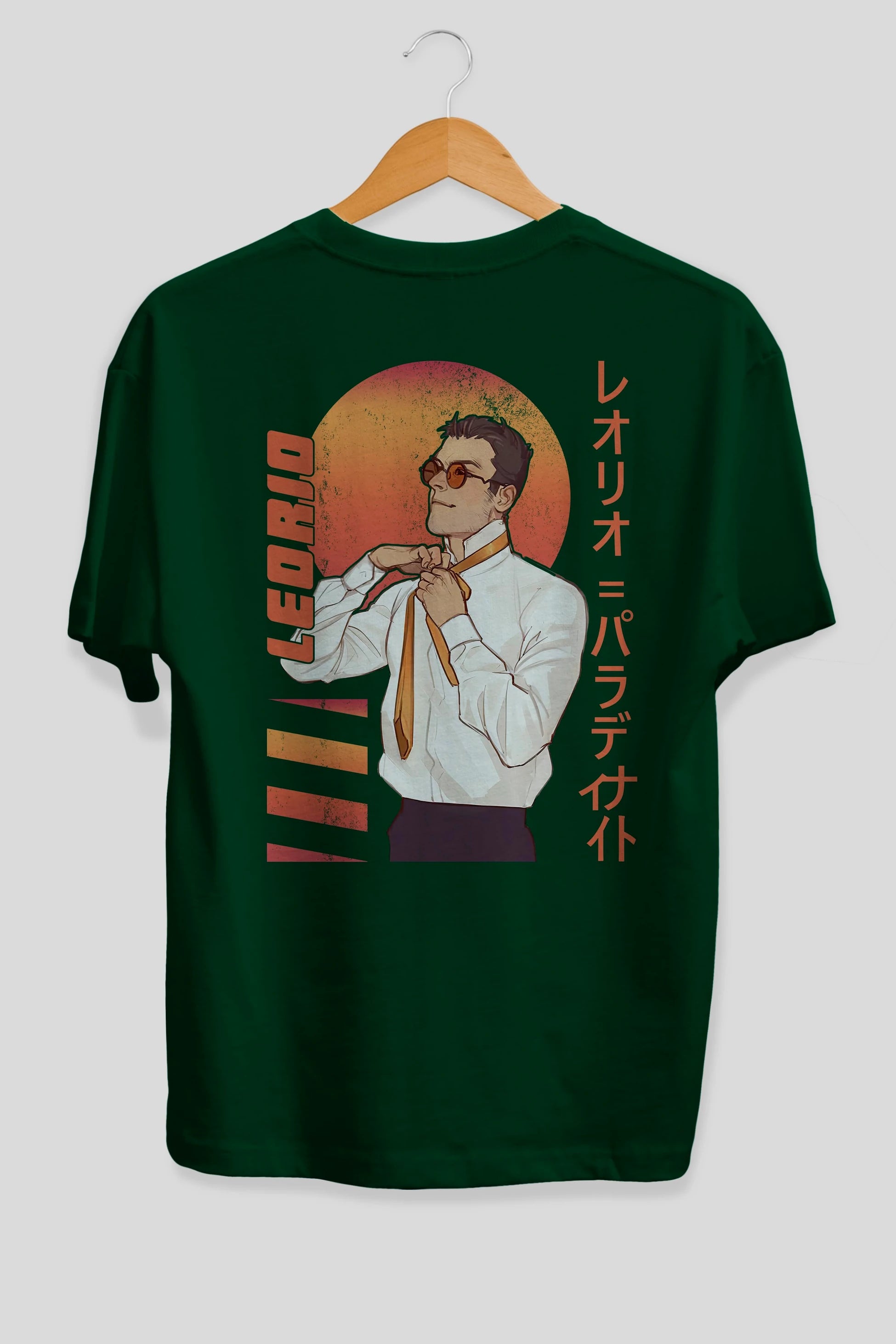 Leorio Paladiknight 5 (2) Anime Arka Baskılı Oversize t-shirt Erkek Kadın Unisex