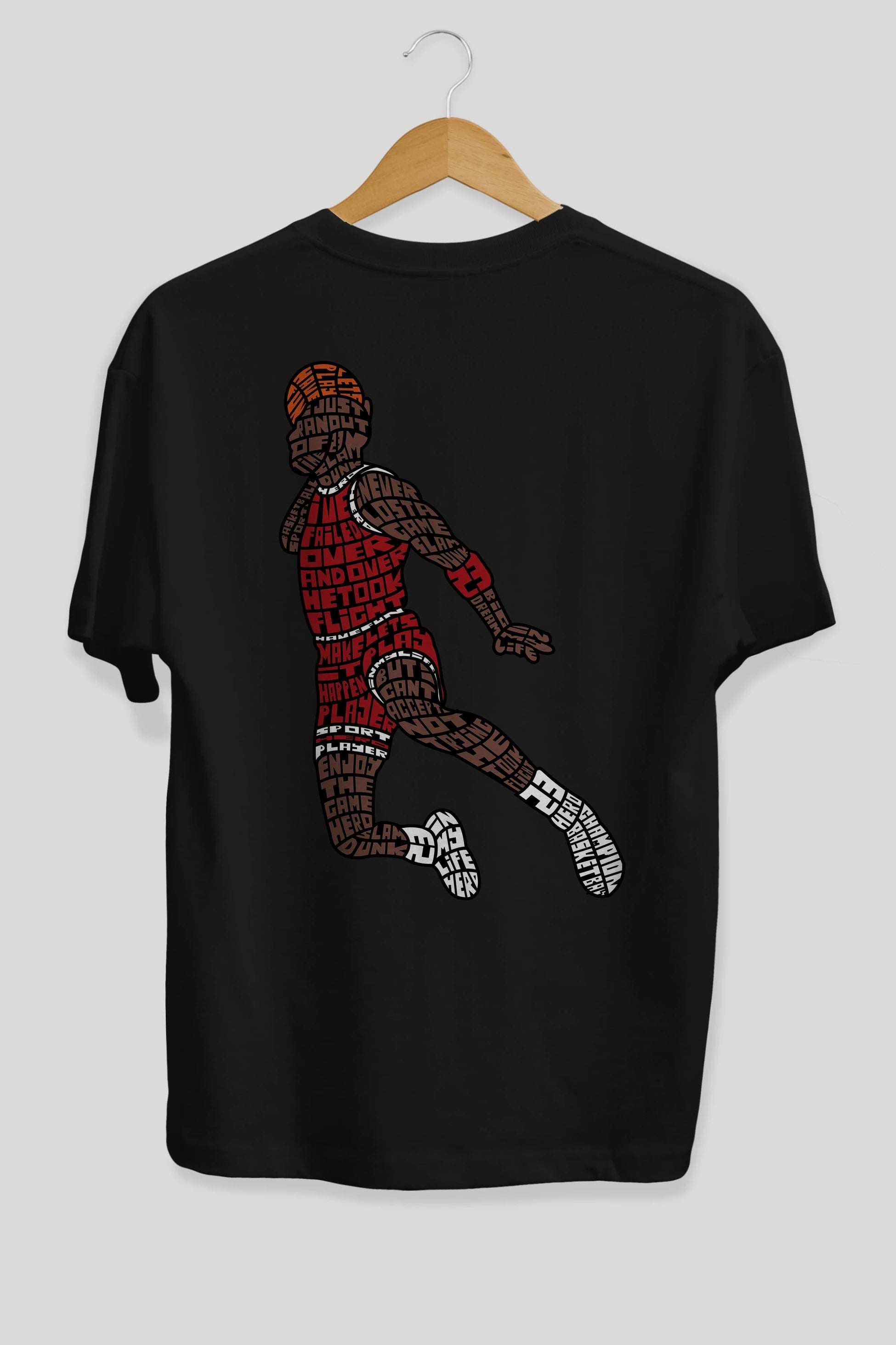 Slamdunk Arka Baskılı Oversize t-shirt %100 pamuk Erkek Kadın Unisex