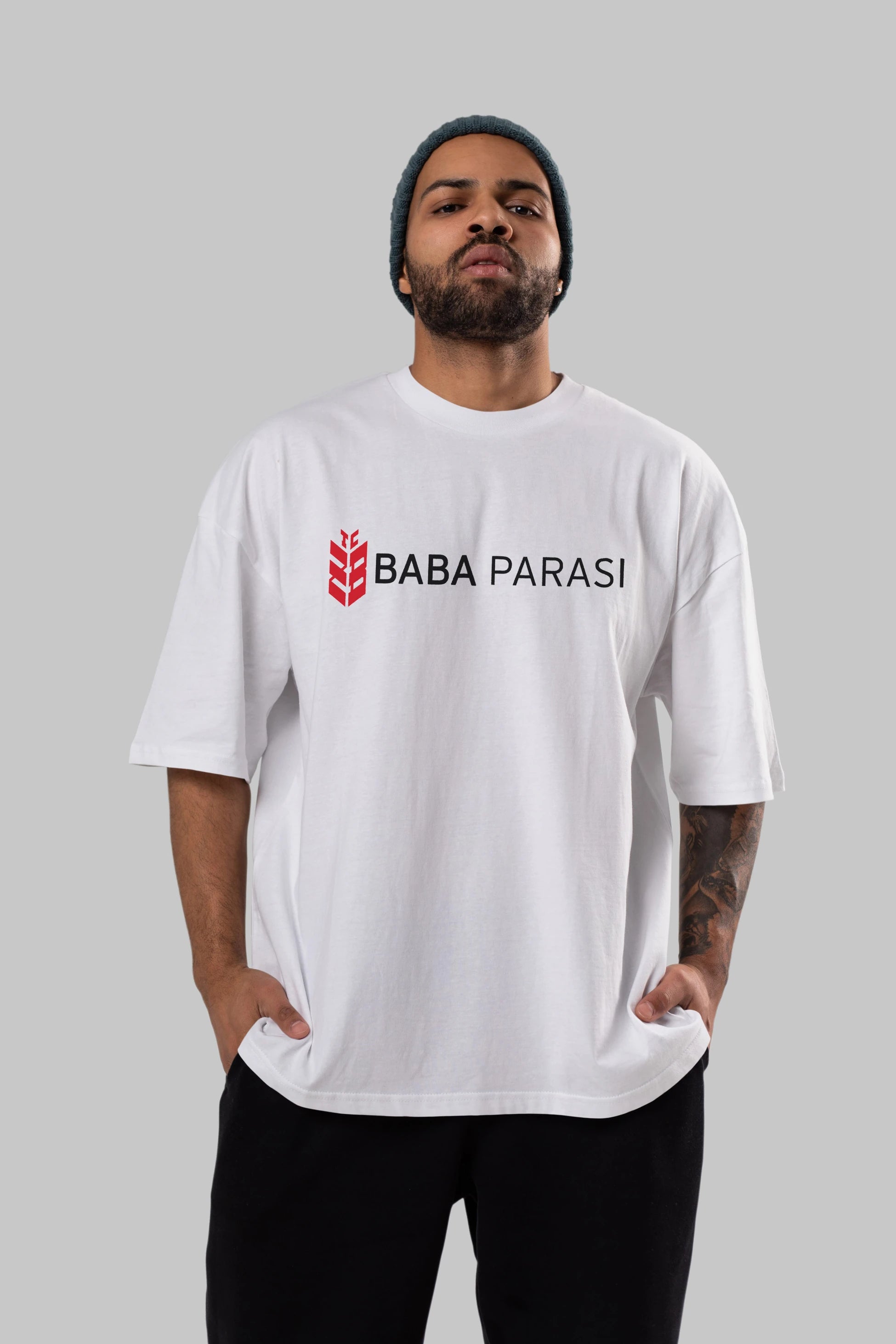 Baba Parası Ön Baskılı Oversize t-shirt %100 pamuk Erkek Kadın Unisex