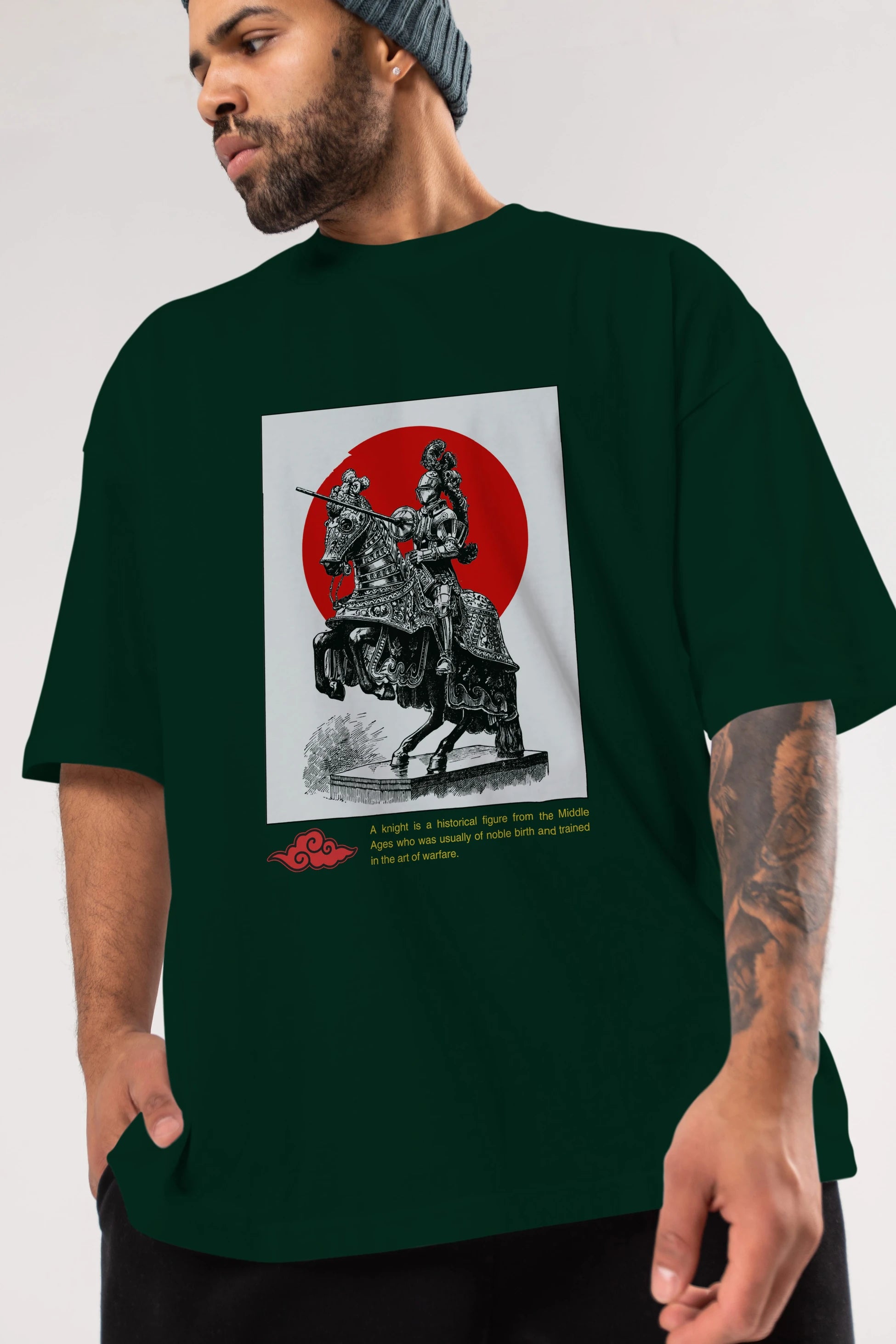 Japan Streetwear 2 Ön Baskılı Oversize t-shirt Erkek Kadın Unisex