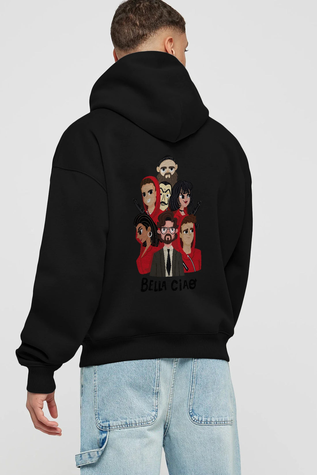 La Casa De Papel (13) Arka Baskılı Hoodie Oversize Kapüşonlu Sweatshirt Erkek Kadın Unisex