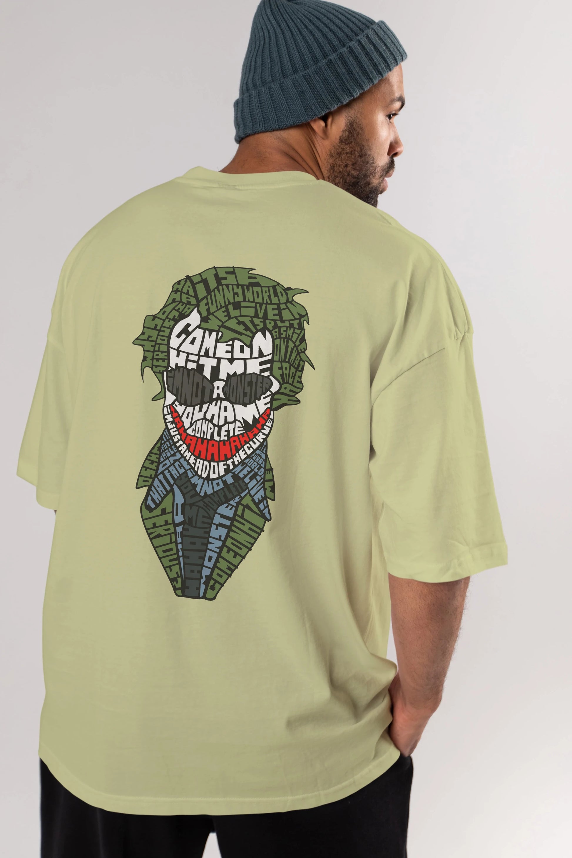 Why So Serious Arka Baskılı Oversize t-shirt %100 pamuk Erkek Kadın Unisex