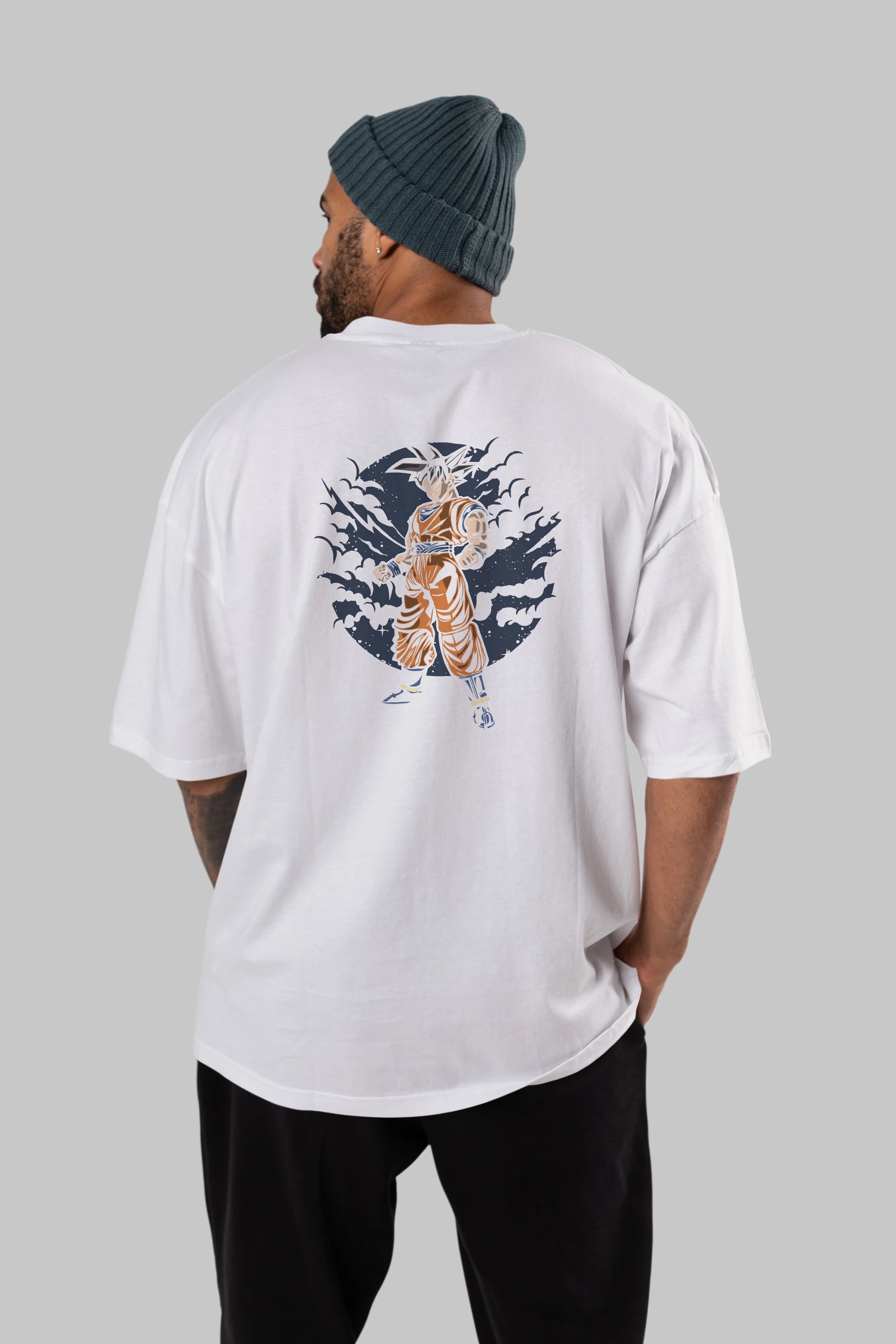 GOKU Arka Baskılı Oversize t-shirt Erkek Kadın Unisex %100 Pamuk