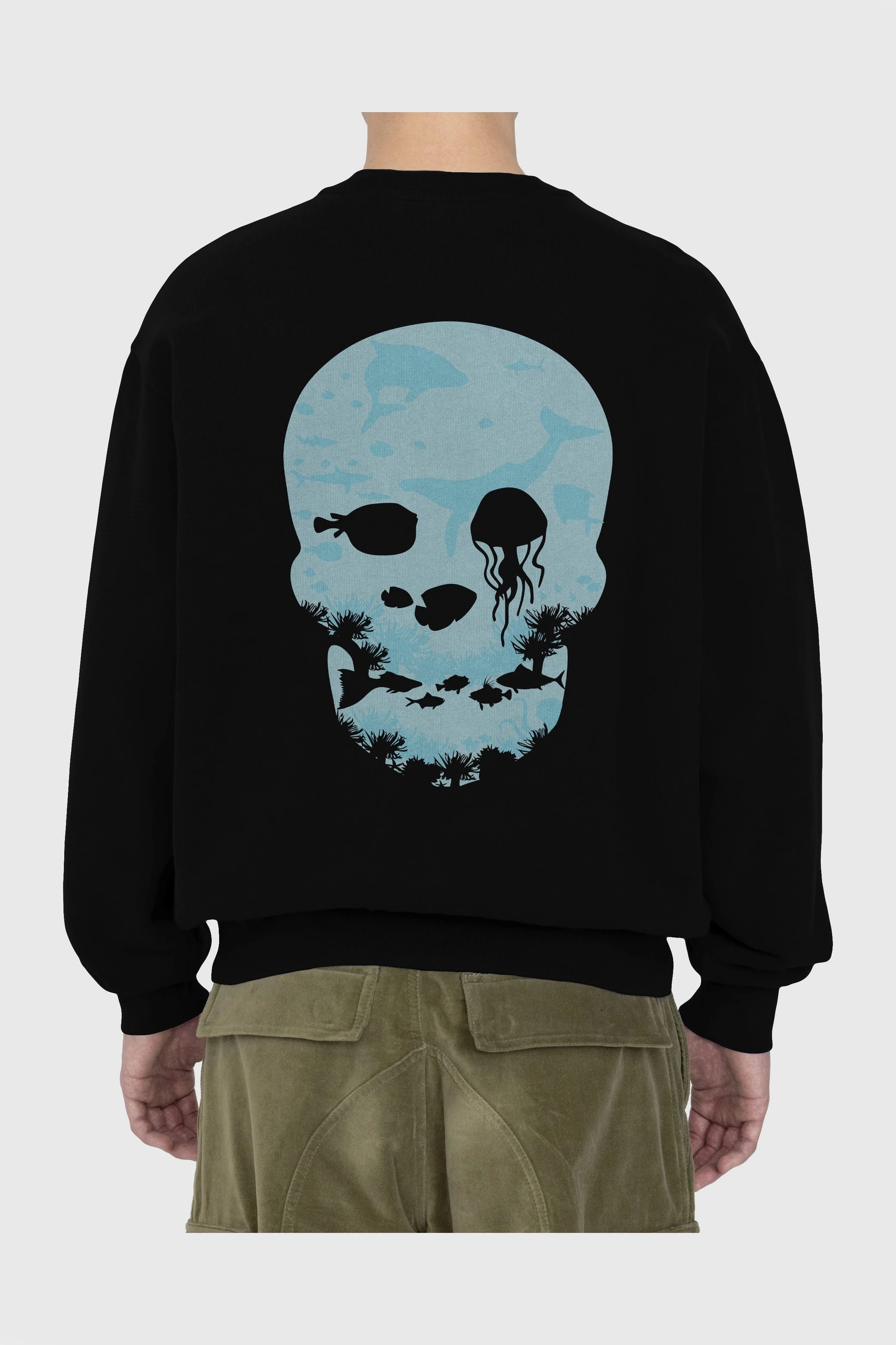 Dead Sea Arka Baskılı Oversize Sweatshirt Erkek Kadın Unisex