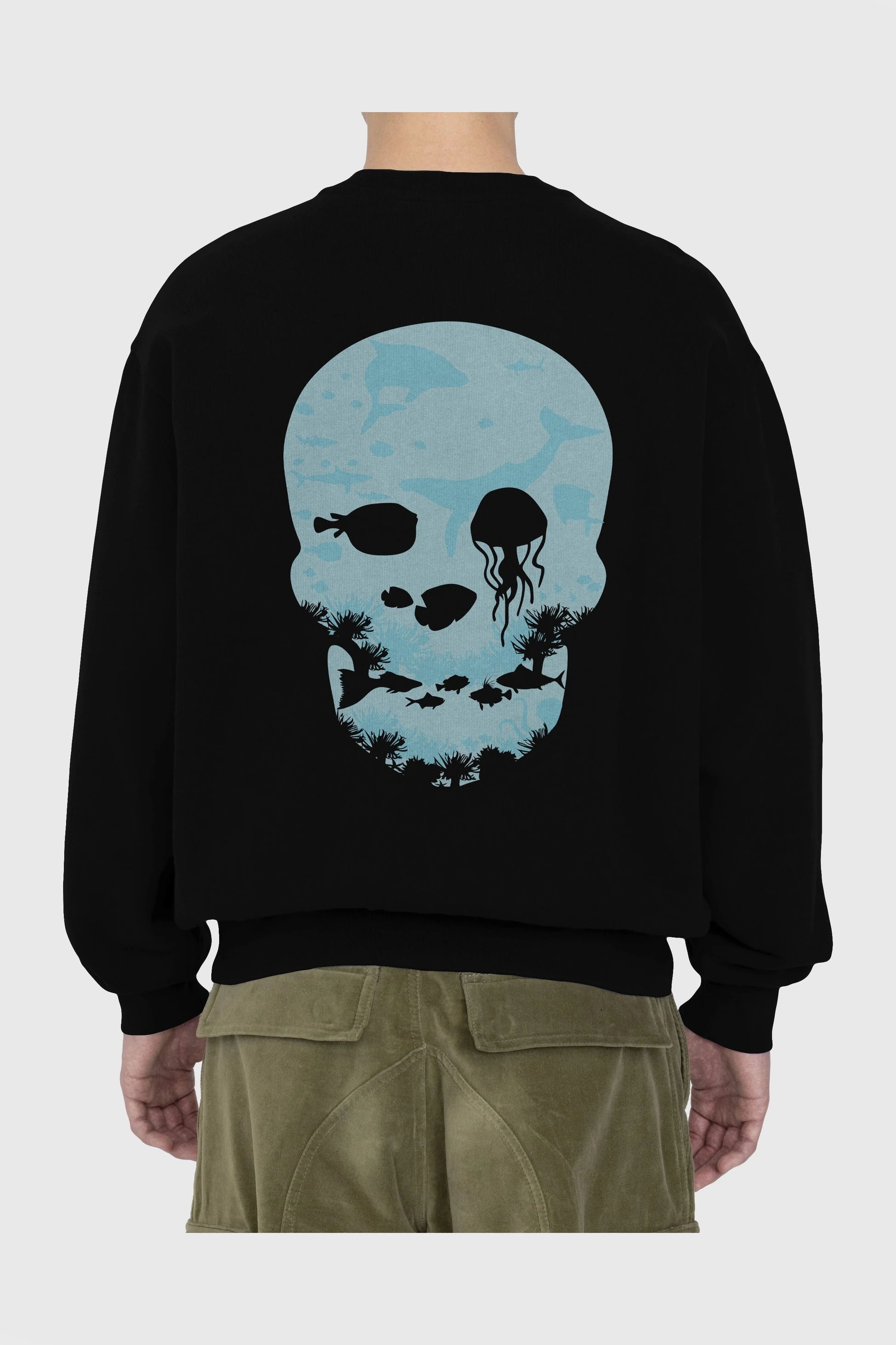 Dead Sea Arka Baskılı Oversize Sweatshirt Erkek Kadın Unisex
