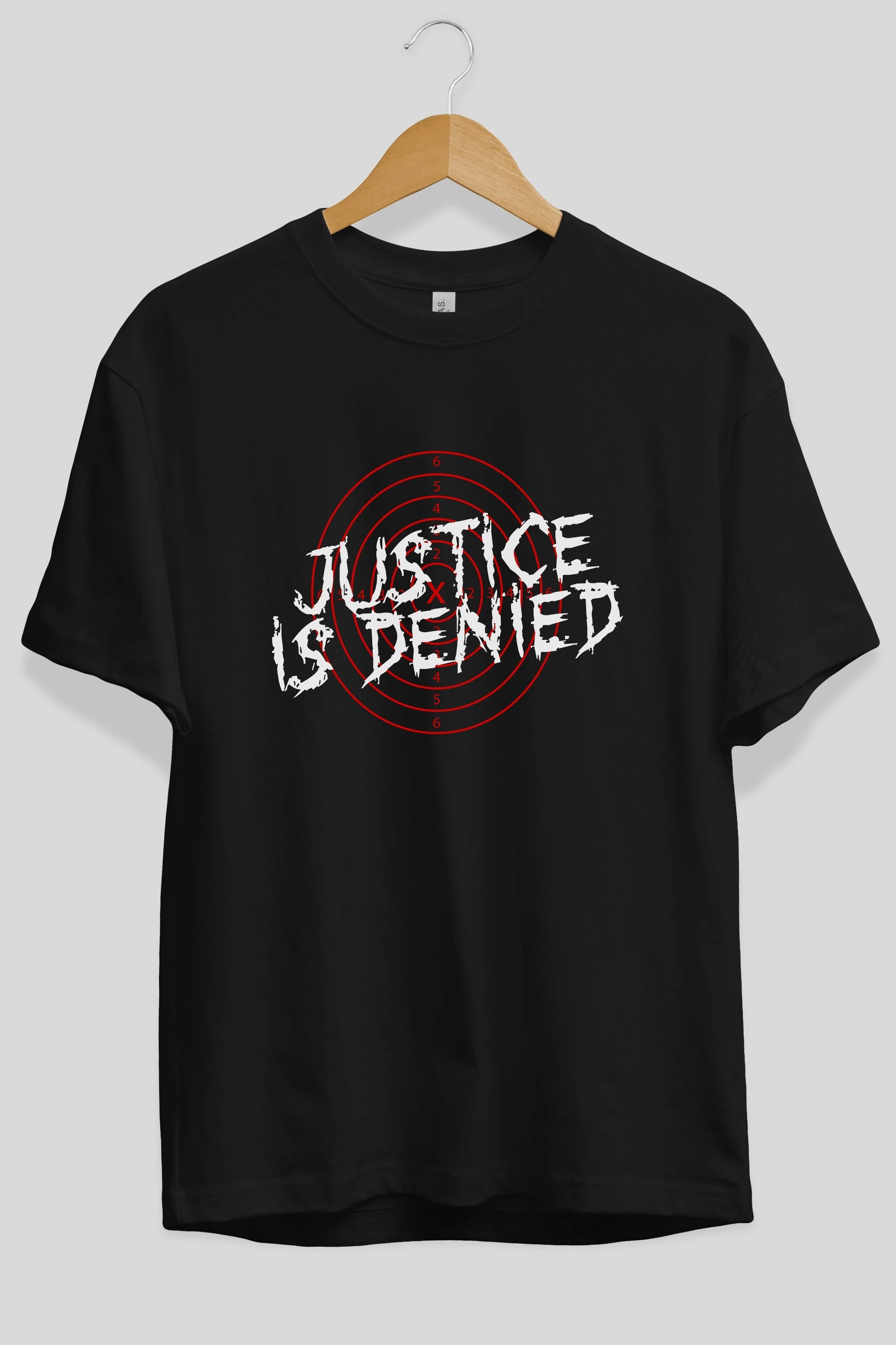 Justice is Denied Ön Baskılı Oversize t-shirt Erkek Kadın Unisex