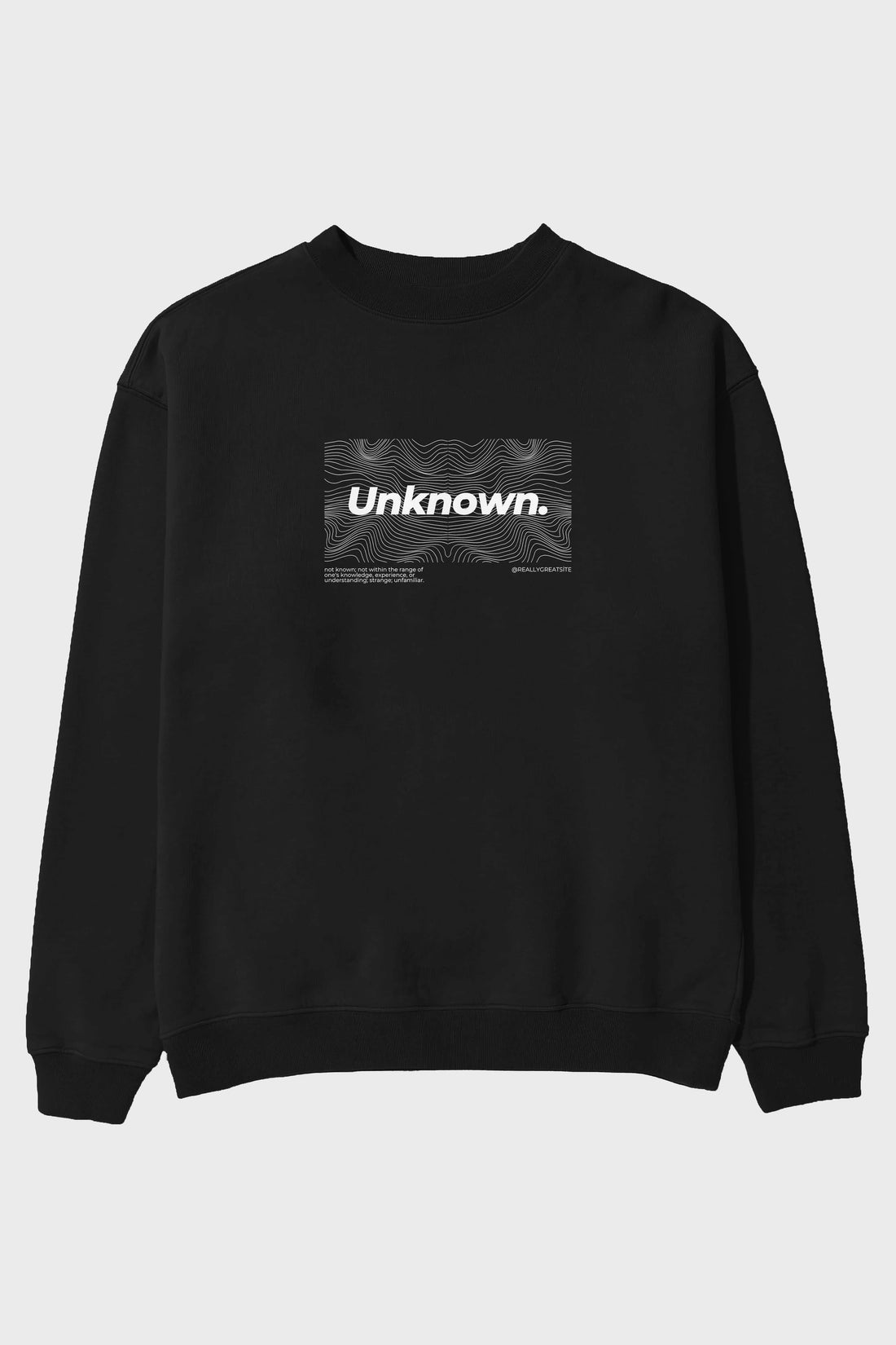 Unknown Yazılı Ön Baskılı Oversize Sweatshirt Erkek Kadın Unisex