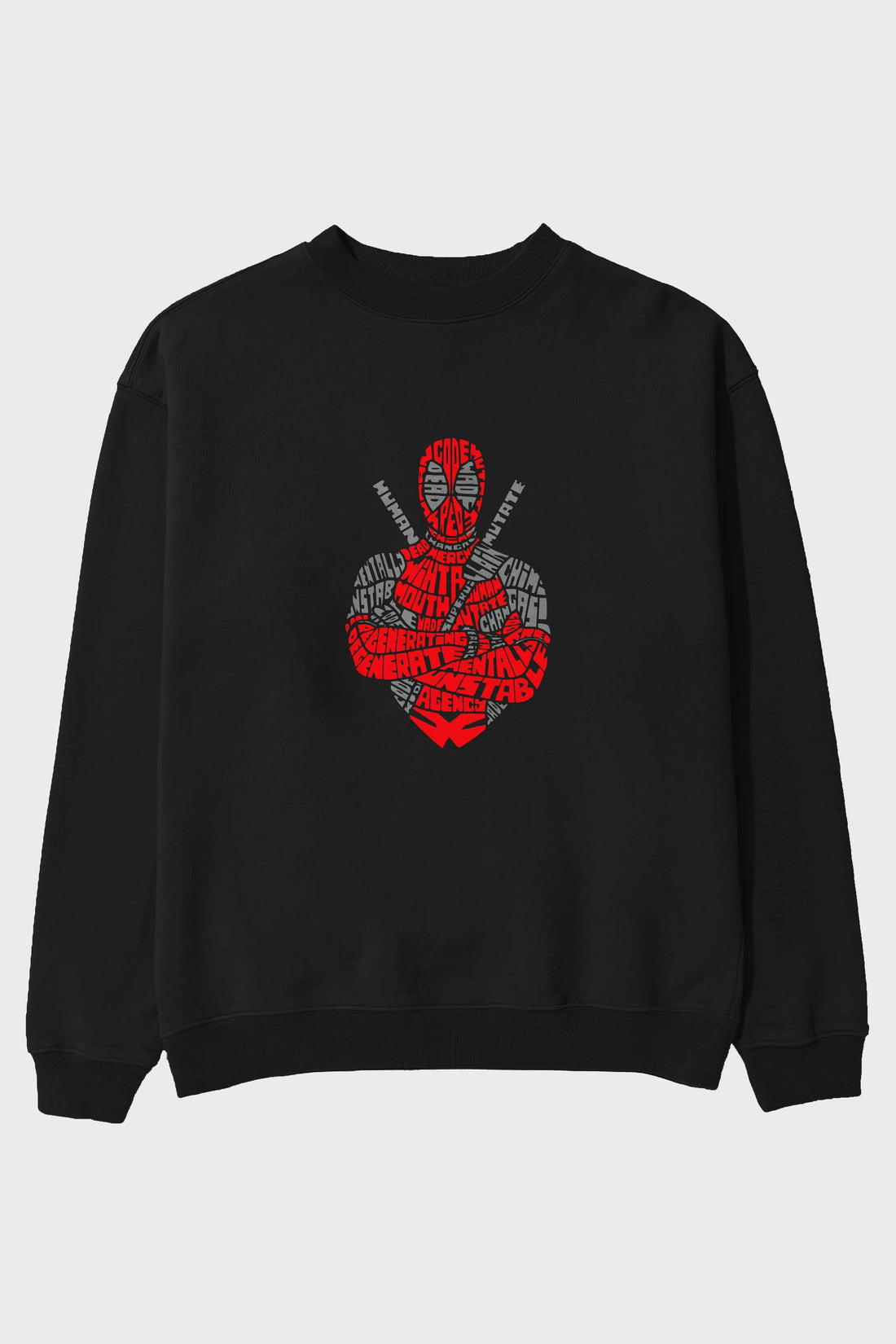 Deadpool (16) Ön Baskılı Oversize Sweatshirt Erkek Kadın Unisex