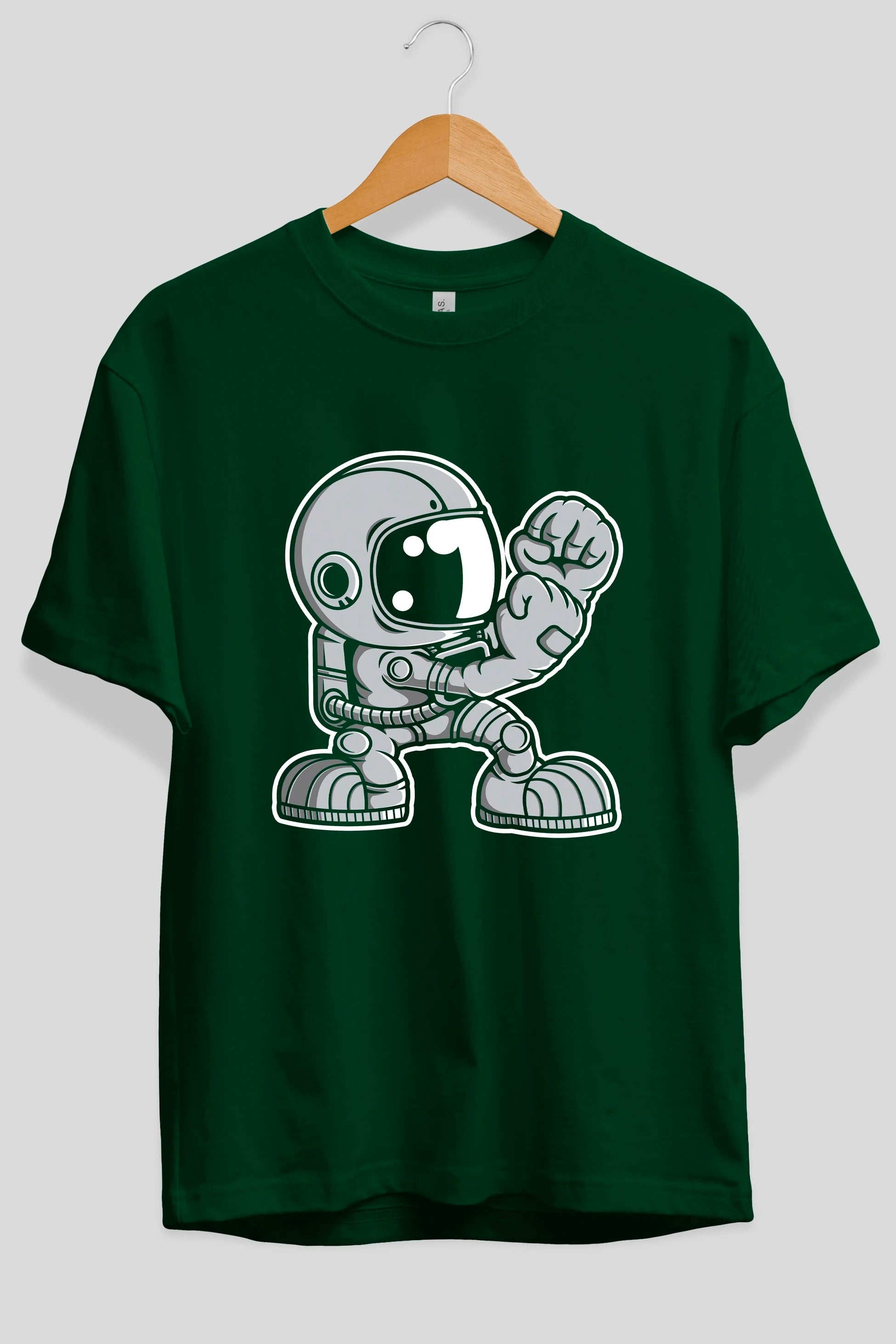 Astronaut Fighting Irish Ön Baskılı Oversize t-shirt Erkek Kadın Unisex