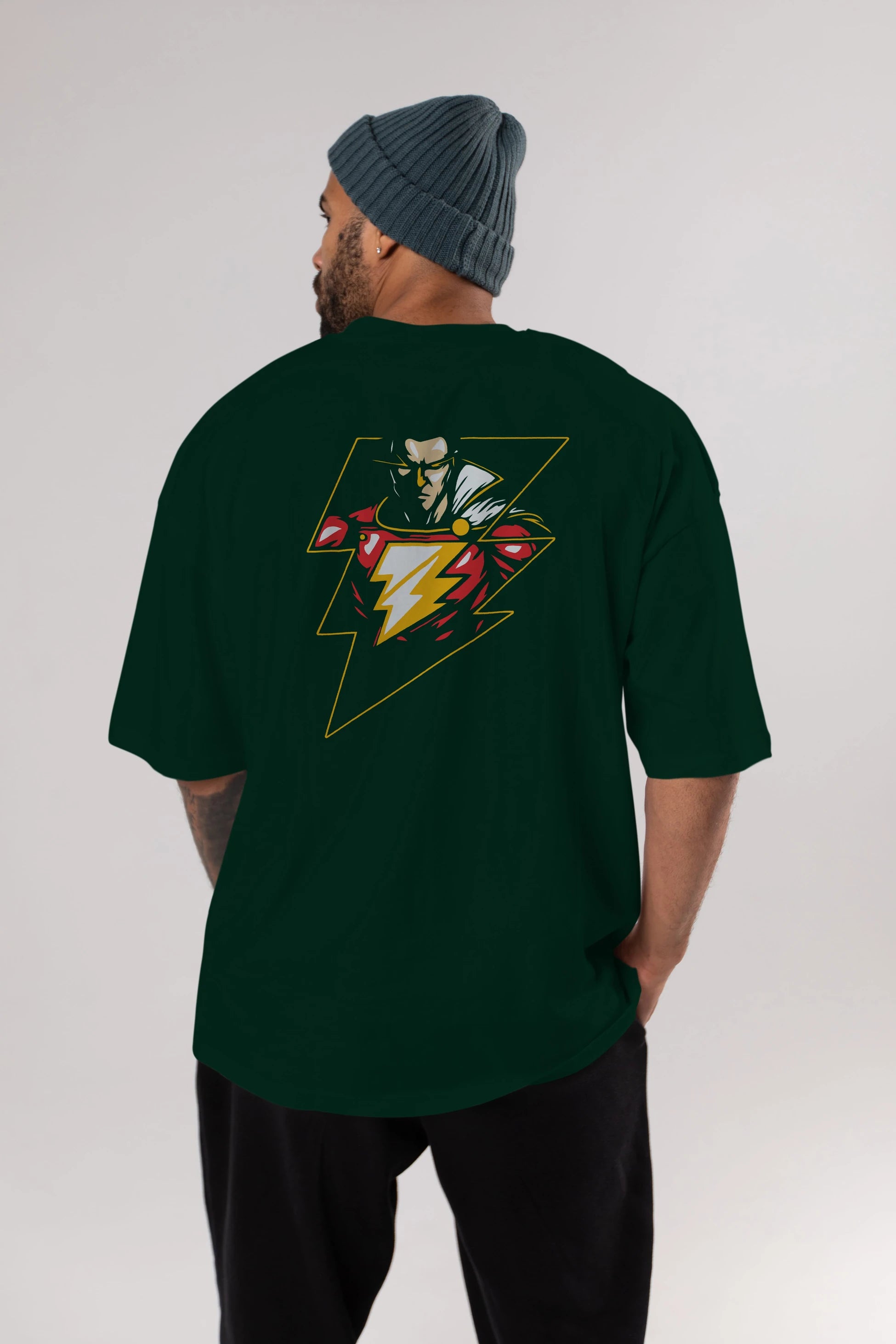 Flash Avengers (3) Arka Baskılı Oversize t-shirt Erkek Kadın Unisex %100 Pamuk Bisiklet Yaka tişort