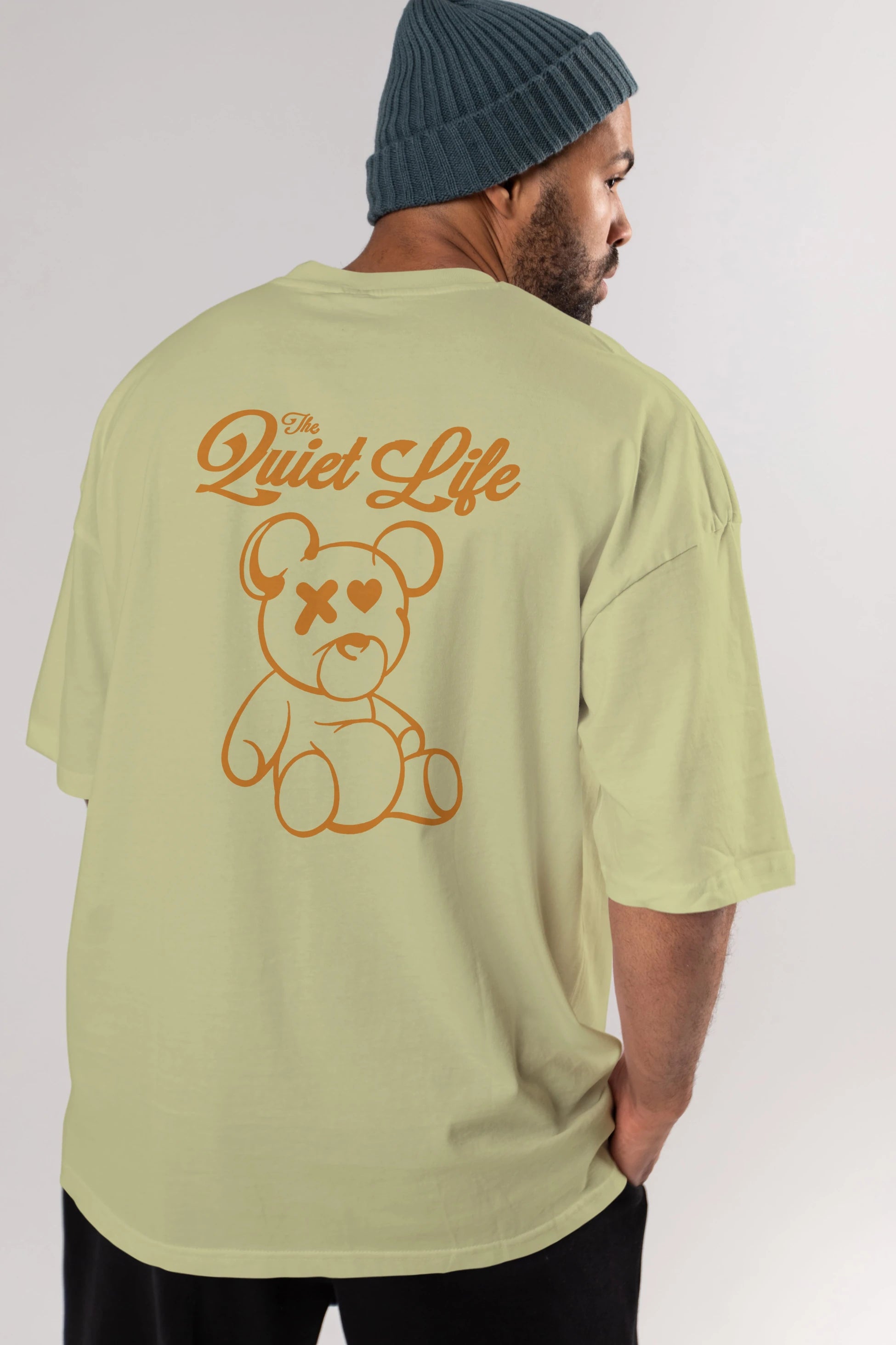 The Life Bear Arka Baskılı Oversize t-shirt Erkek Kadın Unisex