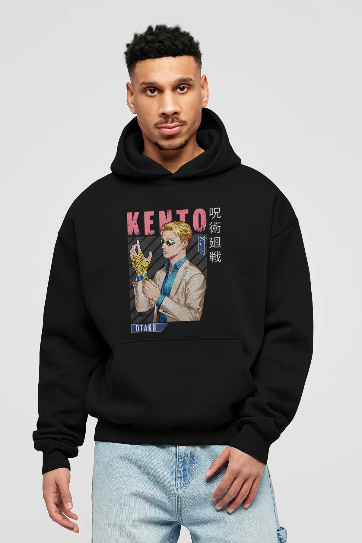 Kento Nanami Anime Ön Baskılı Hoodie Oversize Kapüşonlu Sweatshirt Erkek Kadın Unisex