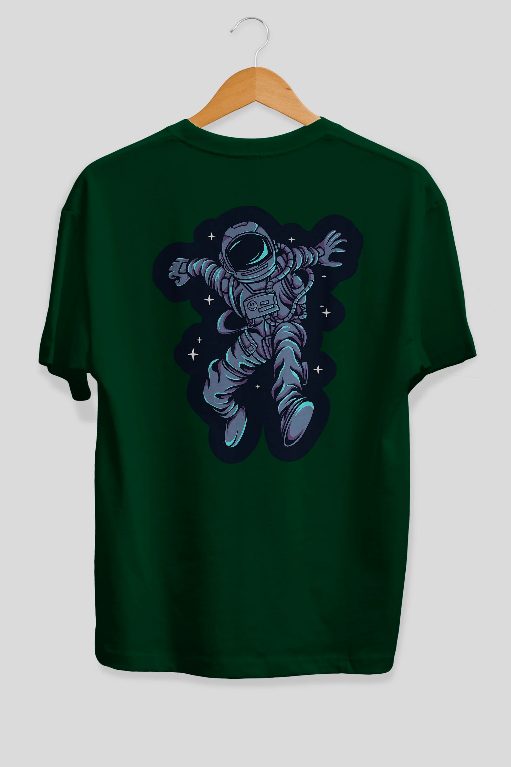 Astrostars sticker Arka Baskılı Oversize t-shirt Erkek Kadın Unisex