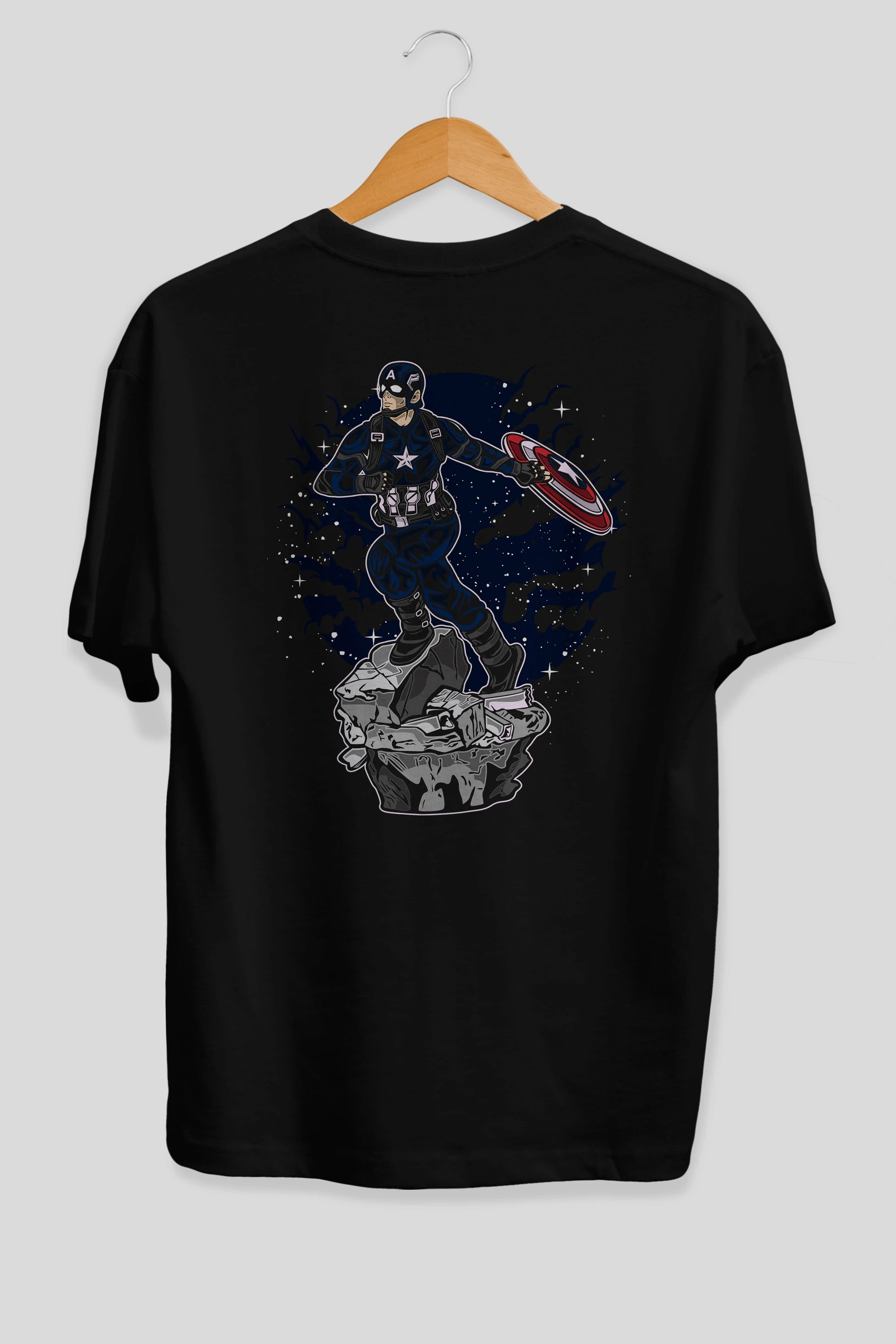 CAPTAIN AMERICA Arka Baskılı Oversize t-shirt Erkek Kadın Unisex %100 Pamuk
