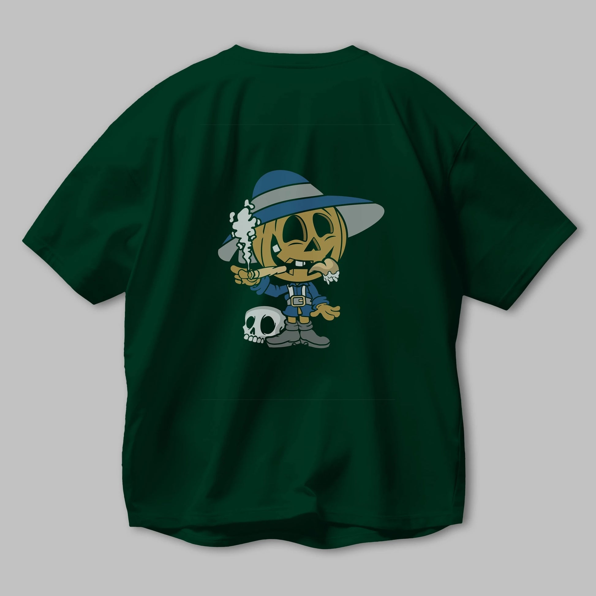 Halloween Kid Arka Baskılı Oversize t-shirt Erkek Kadın Unisex %100 Pamuk tişort