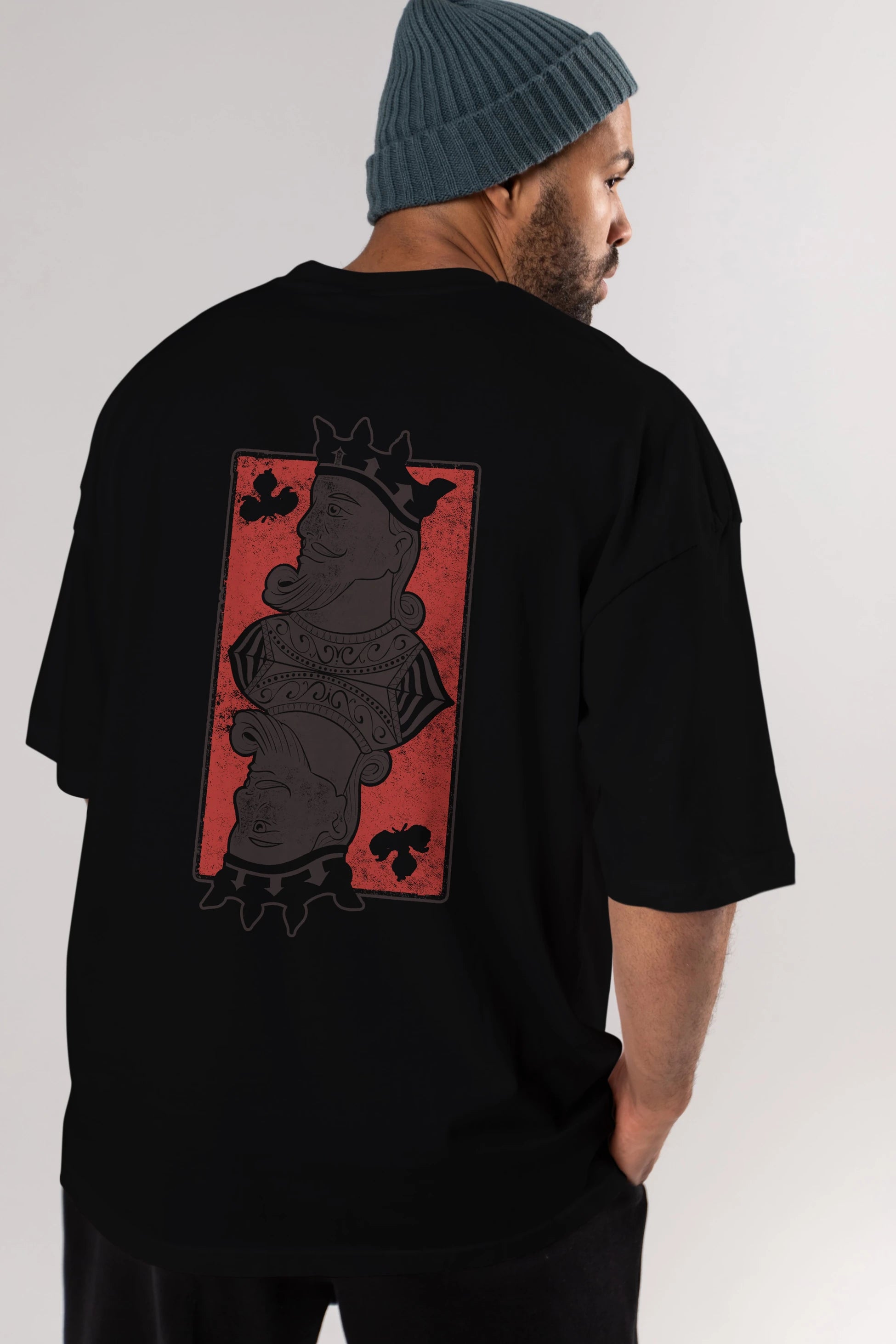 King Streetwear Arka Baskılı Oversize t-shirt Erkek Kadın Unisex