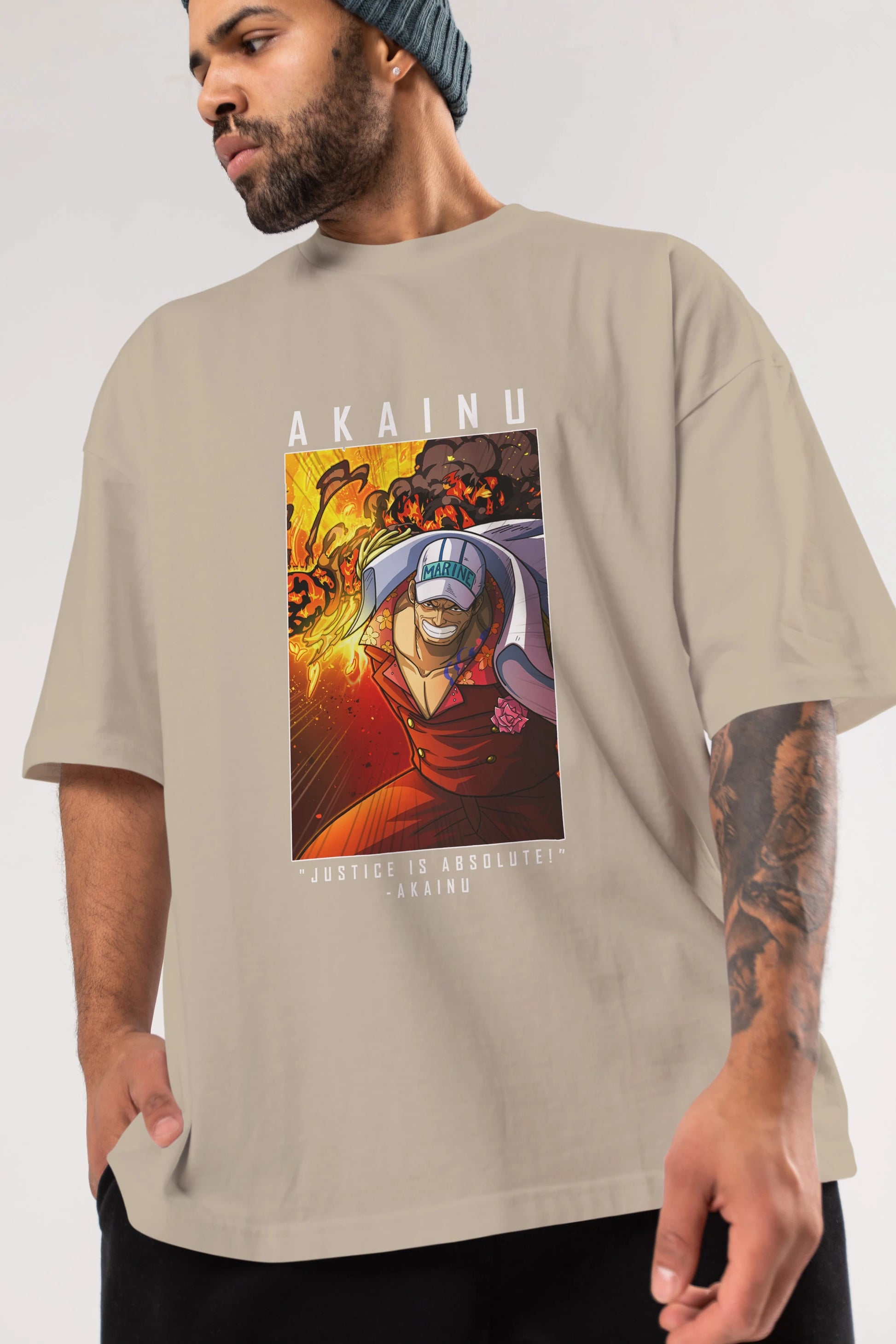 Sakazuki Anime Ön Baskılı Oversize t-shirt Erkek Kadın Unisex