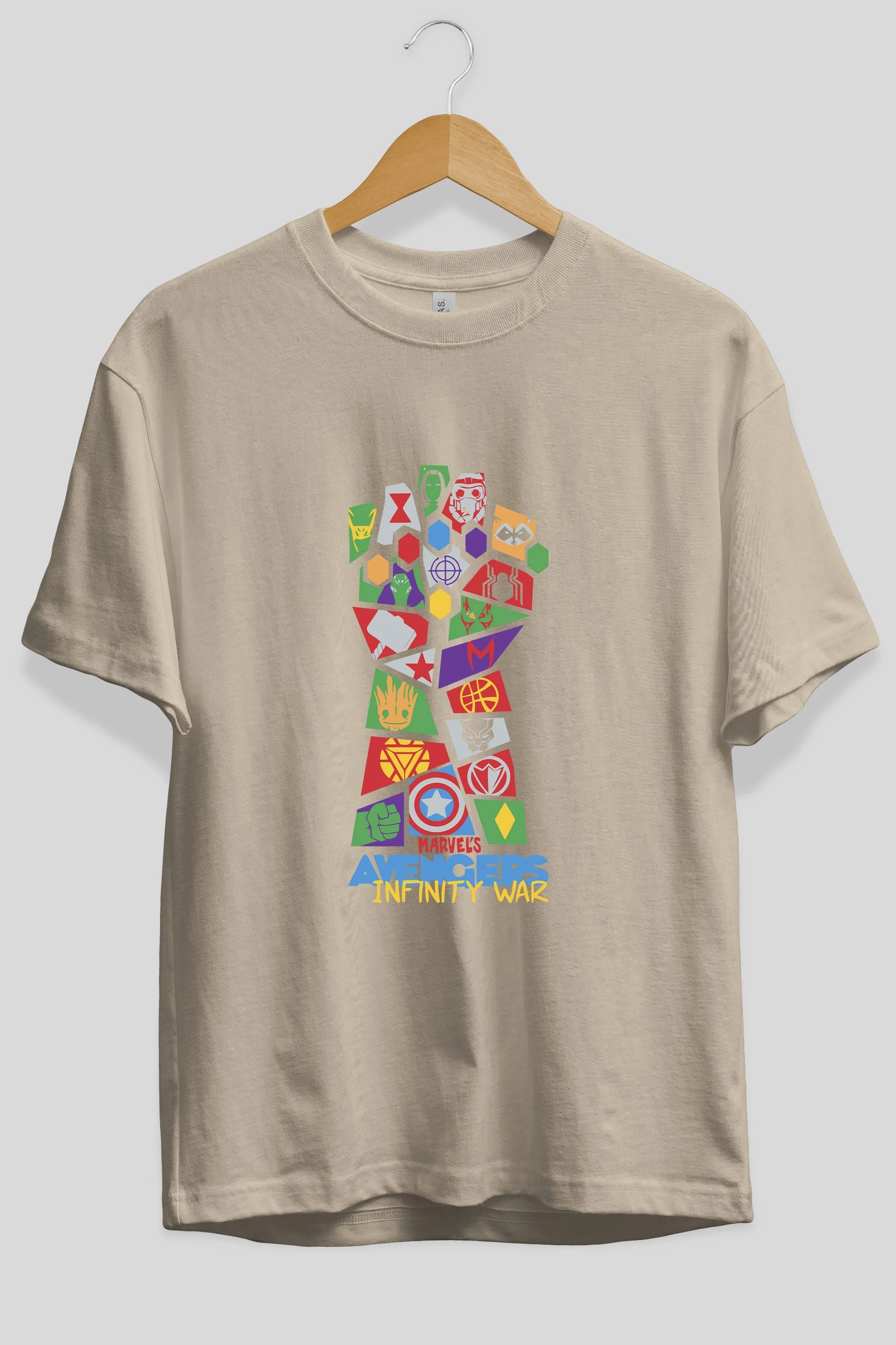 The Avengers Ön Baskılı Oversize t-shirt Erkek Kadın Unisex %100 Pamuk Bisiklet Yaka tişort