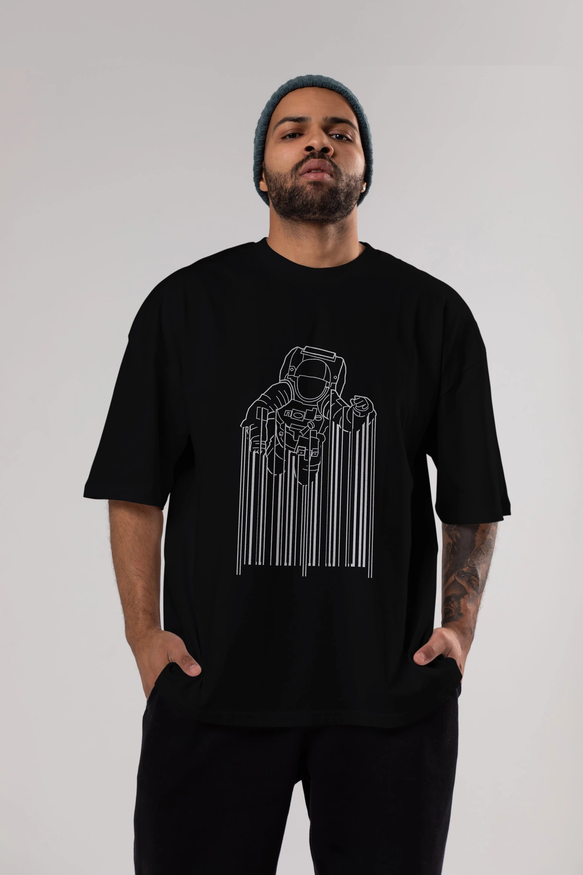 Astrocode Ön Baskılı Oversize t-shirt %100 pamuk Erkek Kadın Unisex