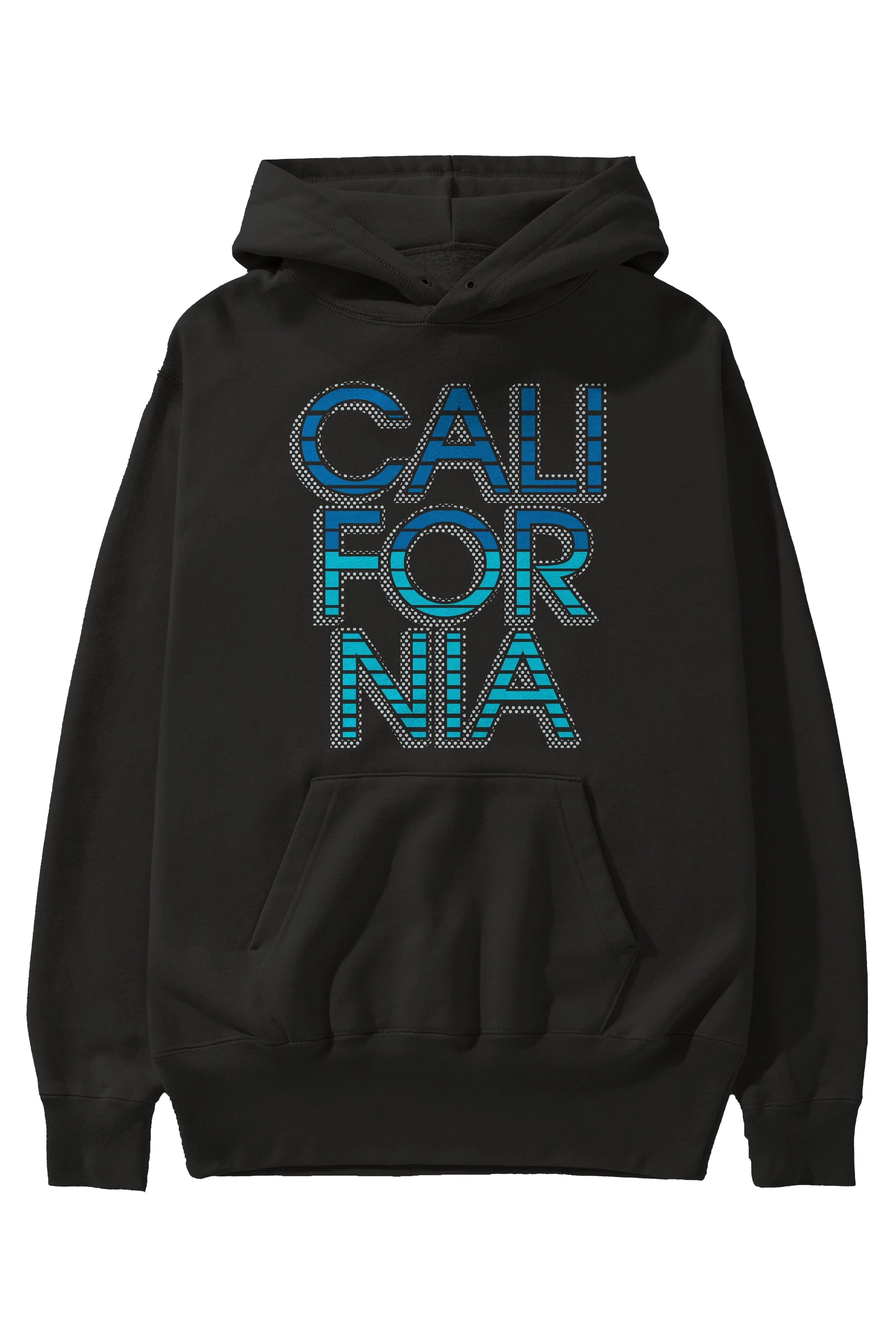 California 3 Ön Baskılı Oversize Hoodie Kapüşonlu Sweatshirt Erkek Kadın Unisex