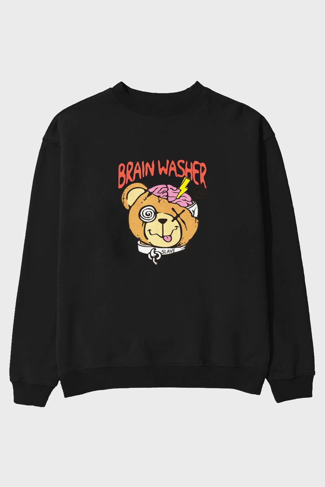 Brain Washer Ön Baskılı Oversize Sweatshirt Erkek Kadın Unisex