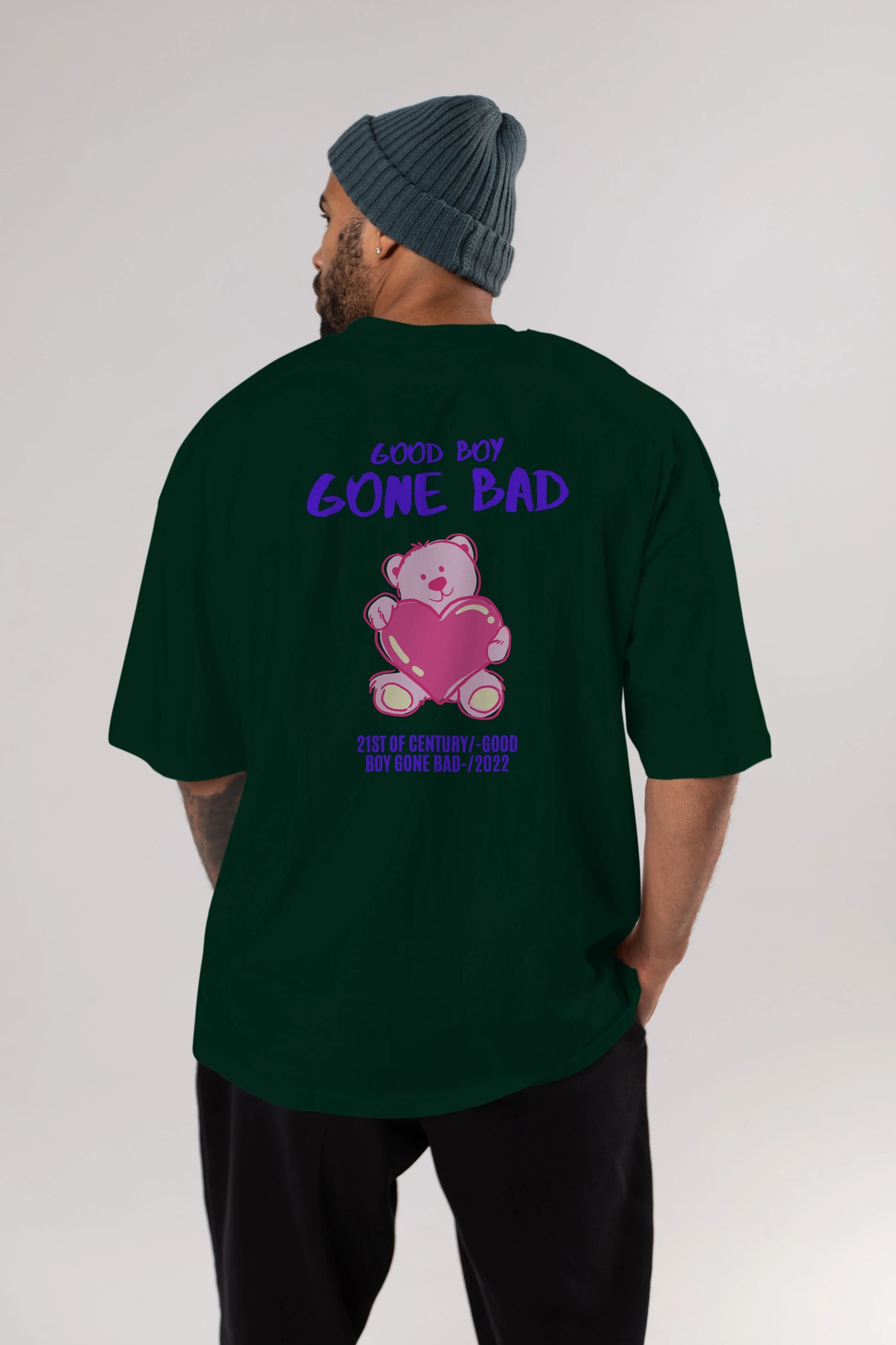 Good Boy Gona Bad Arka Baskılı Oversize t-shirt Erkek Kadın Unisex