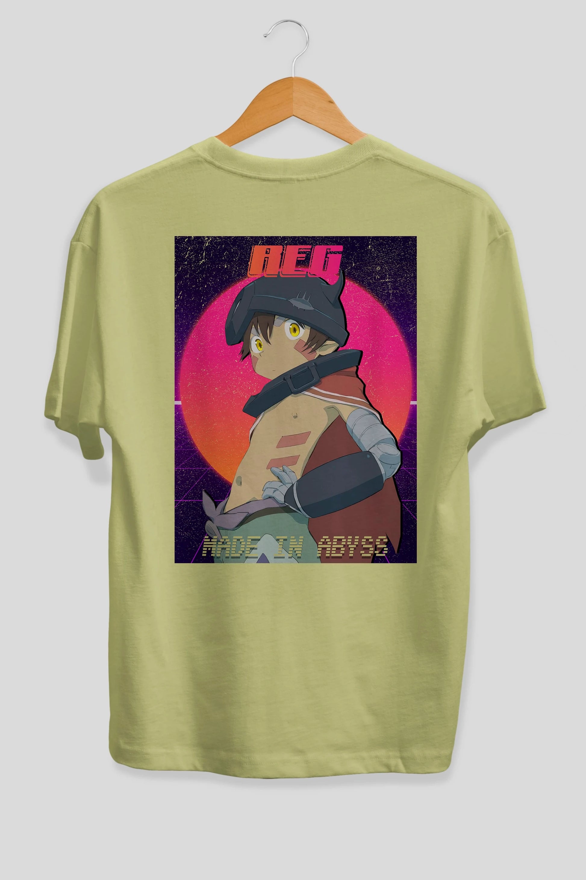 Reg 7 Anime Arka Baskılı Oversize t-shirt Erkek Kadın Unisex