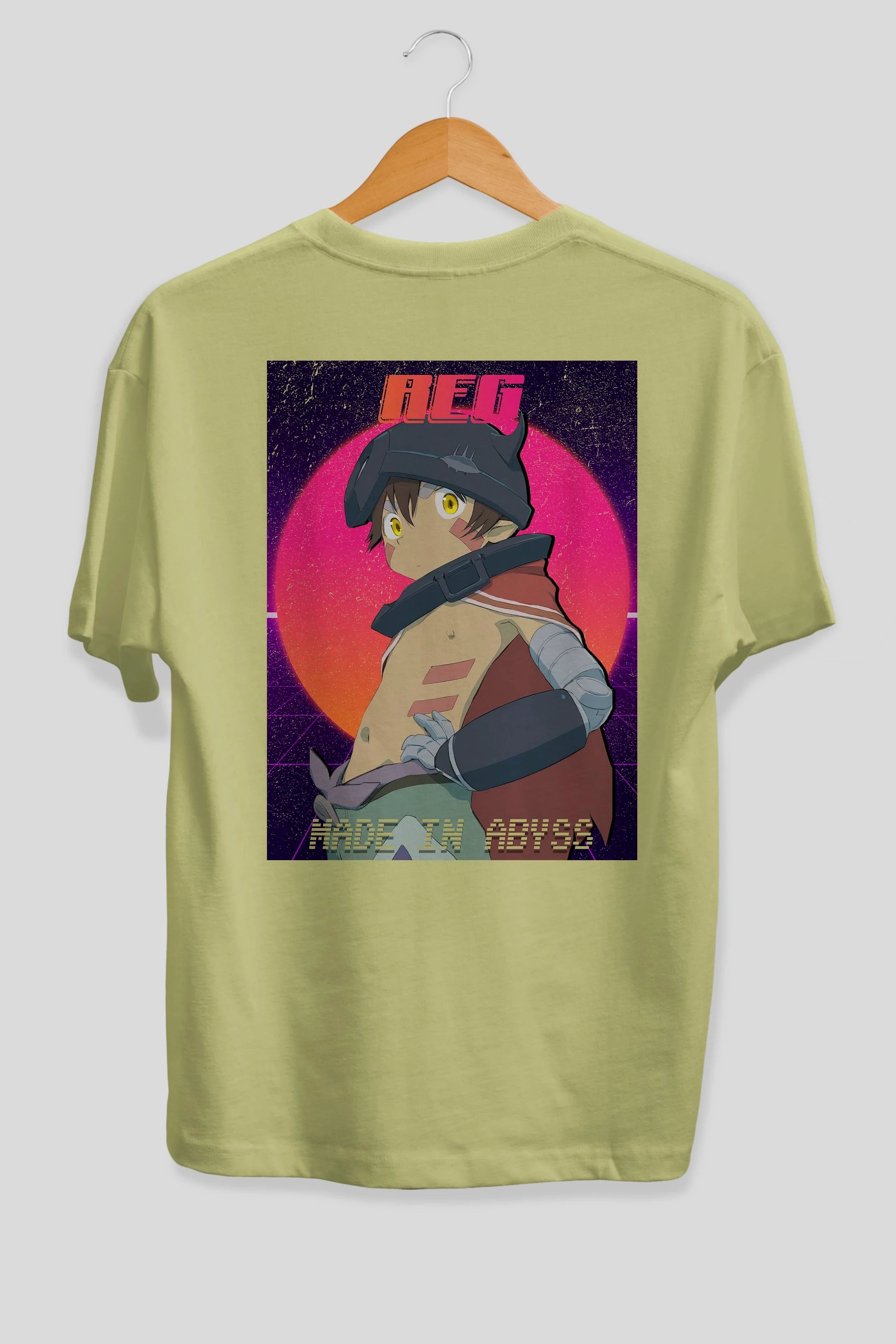 Reg 7 Anime Arka Baskılı Oversize t-shirt Erkek Kadın Unisex