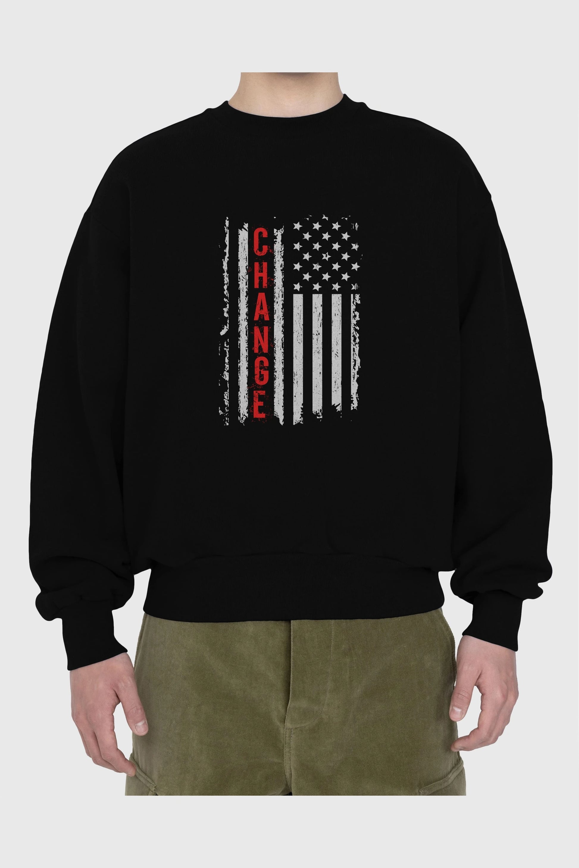 Change Ön Baskılı Oversize Sweatshirt Erkek Kadın Unisex