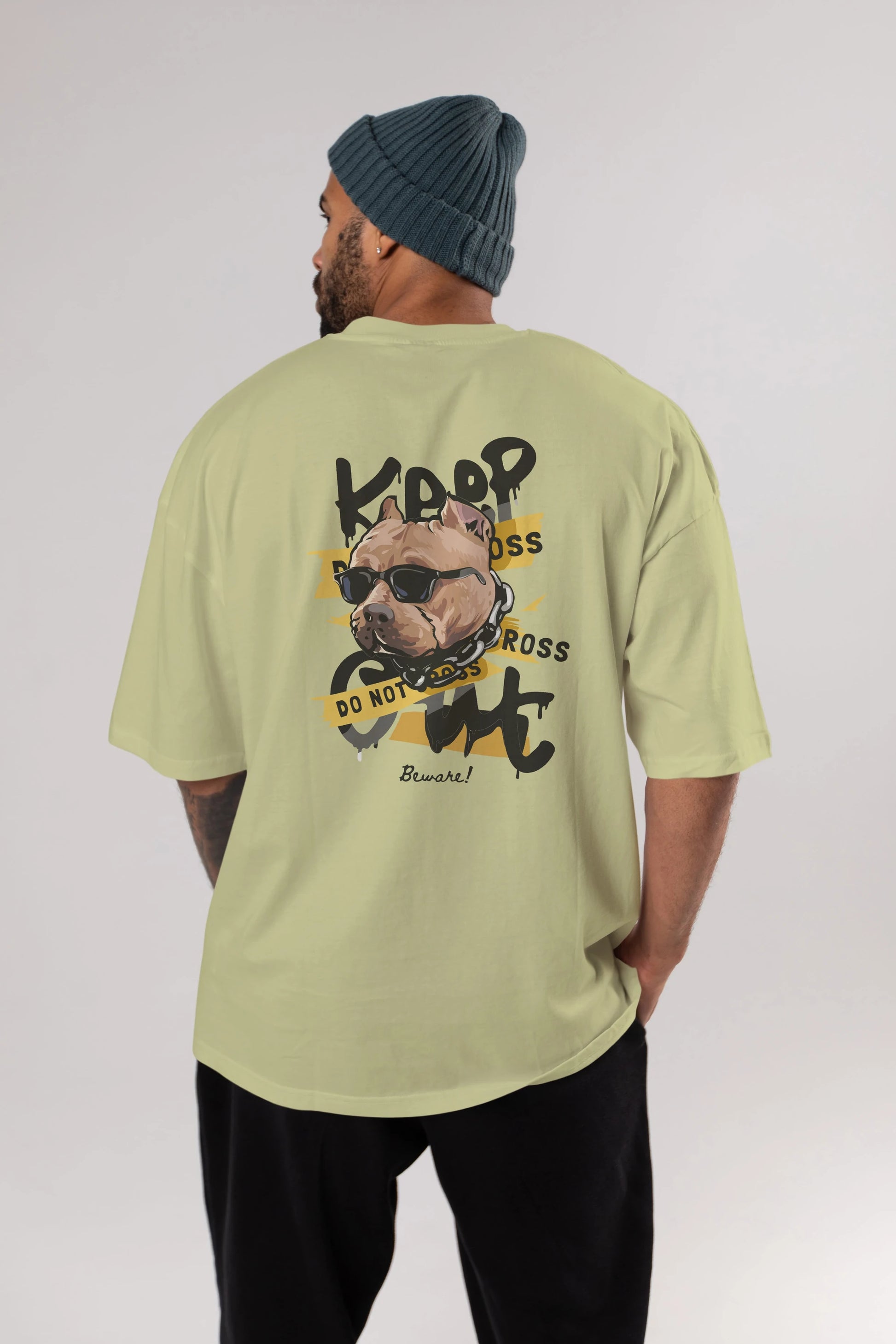 Teddy Bear Keep Arka Baskılı Oversize t-shirt Erkek Kadın Unisex %100 Pamuk
