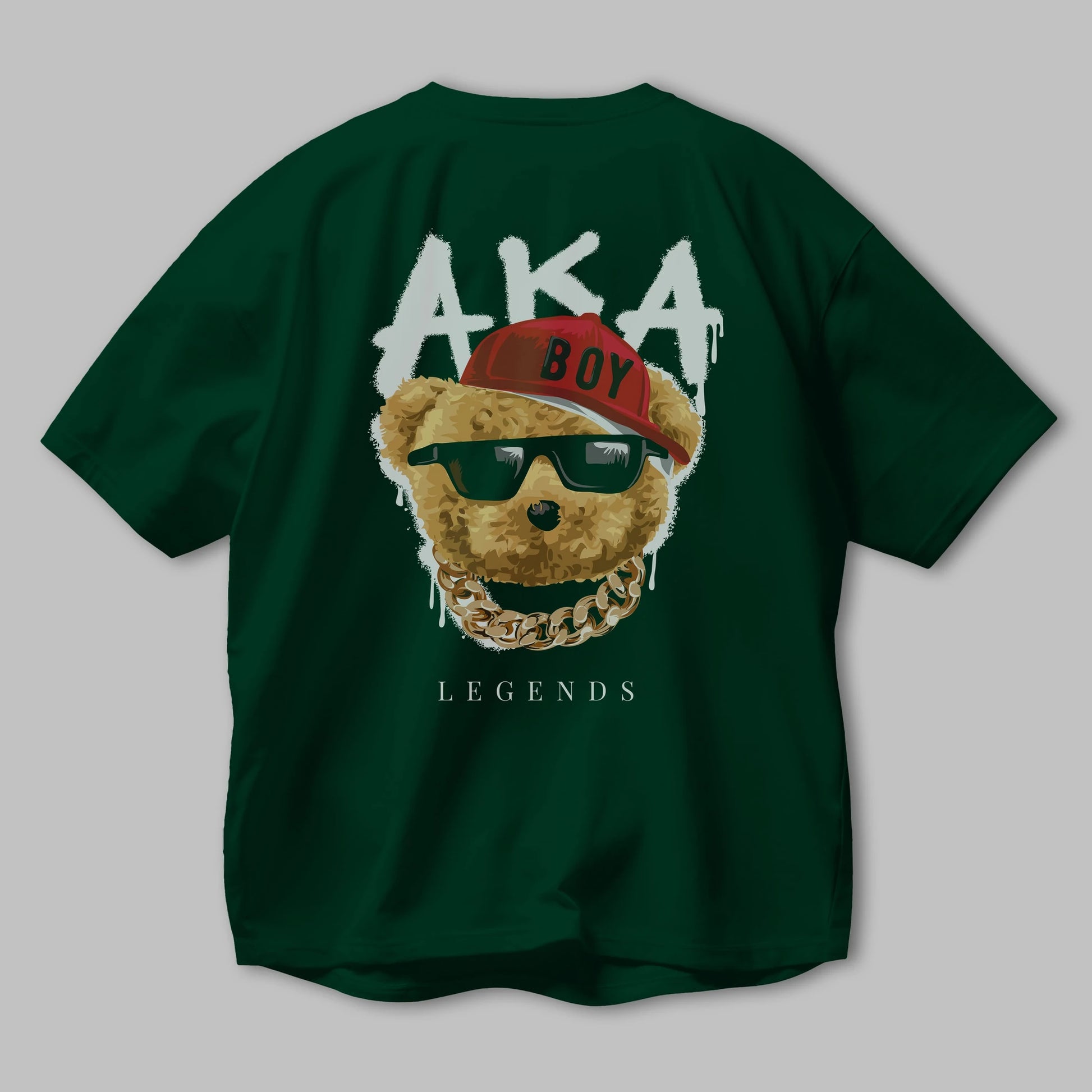 Teddy Bear Legends Arka Baskılı Oversize t-shirt Erkek Kadın Unisex %100 Pamuk