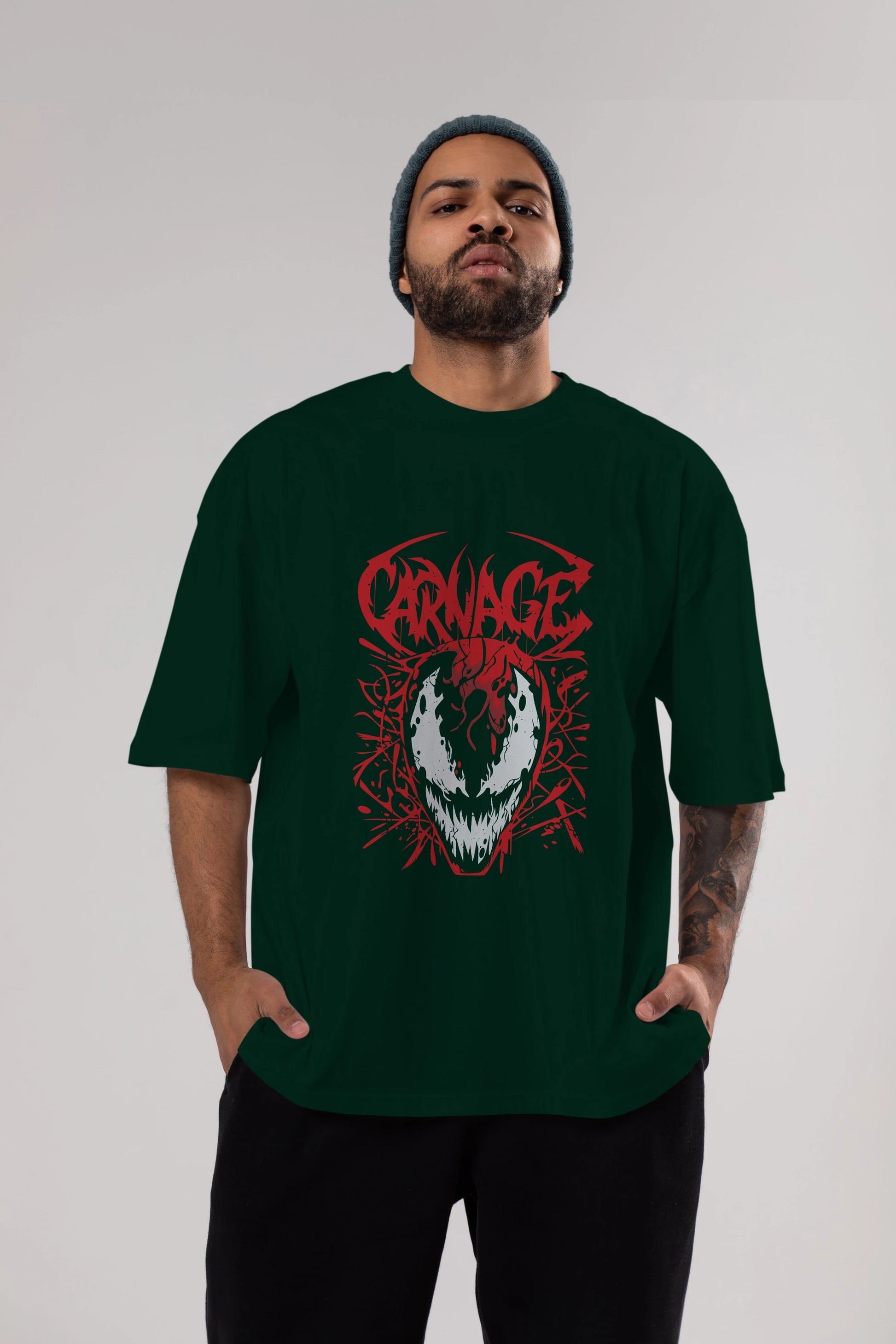 Venom (22) Ön Baskılı Oversize t-shirt Erkek Kadın Unisex %100 Pamuk Bisiklet Yaka tişort