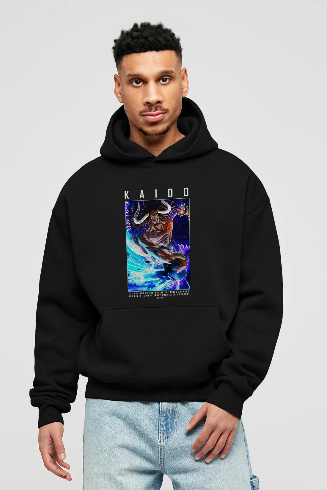 Kaido 2 Anime Ön Baskılı Hoodie Oversize Kapüşonlu Sweatshirt Erkek Kadın Unisex