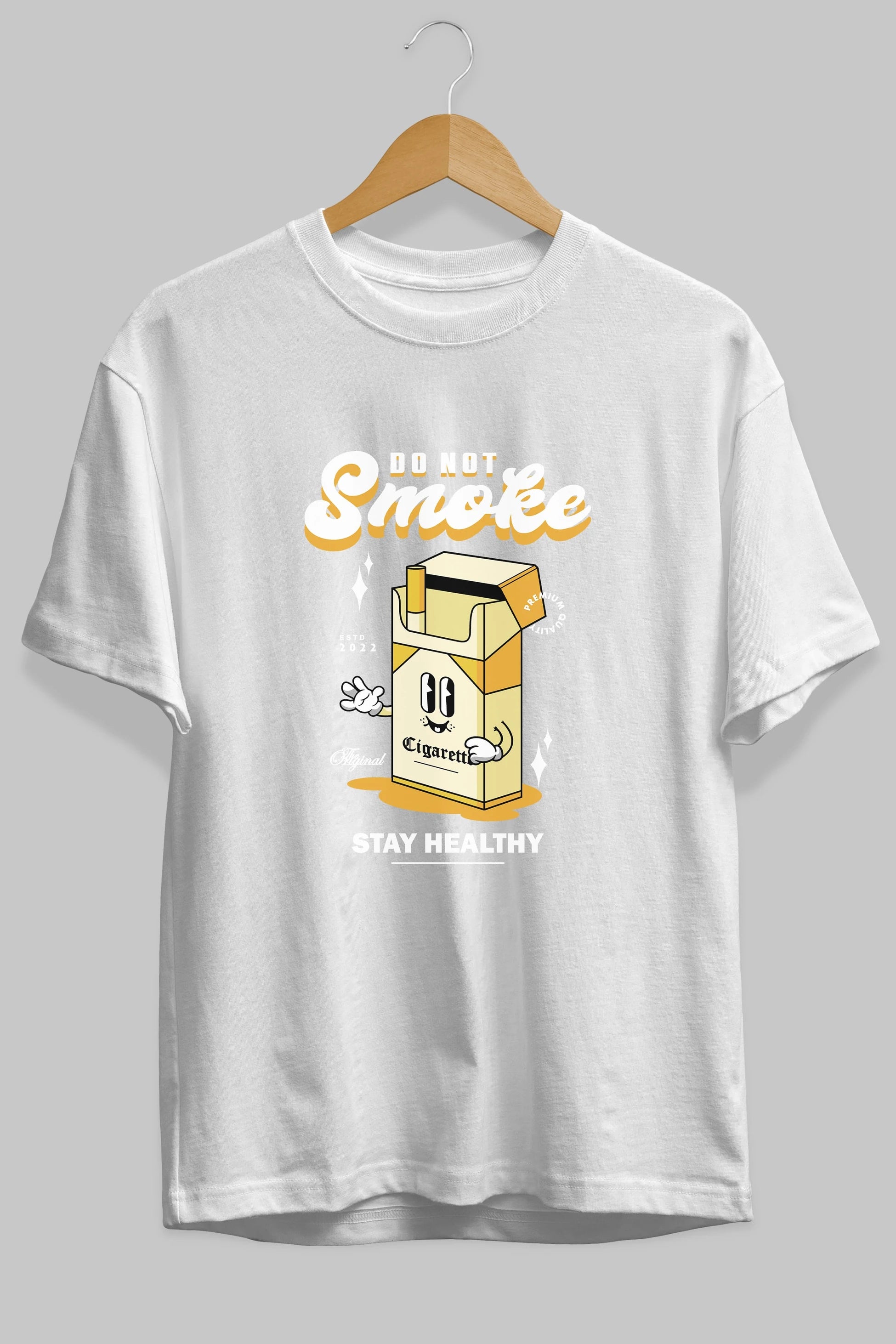 Do Not Smoke Ön Baskılı Oversize t-shirt Erkek Kadın Unisex
