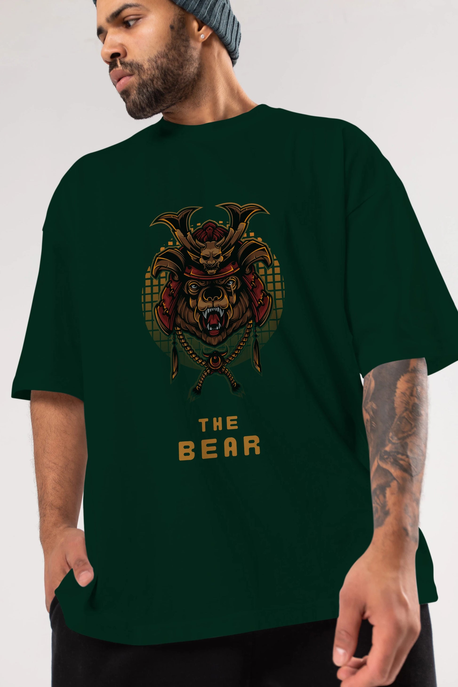 The Bear 2 Ön Baskılı Oversize t-shirt Erkek Kadın Unisex