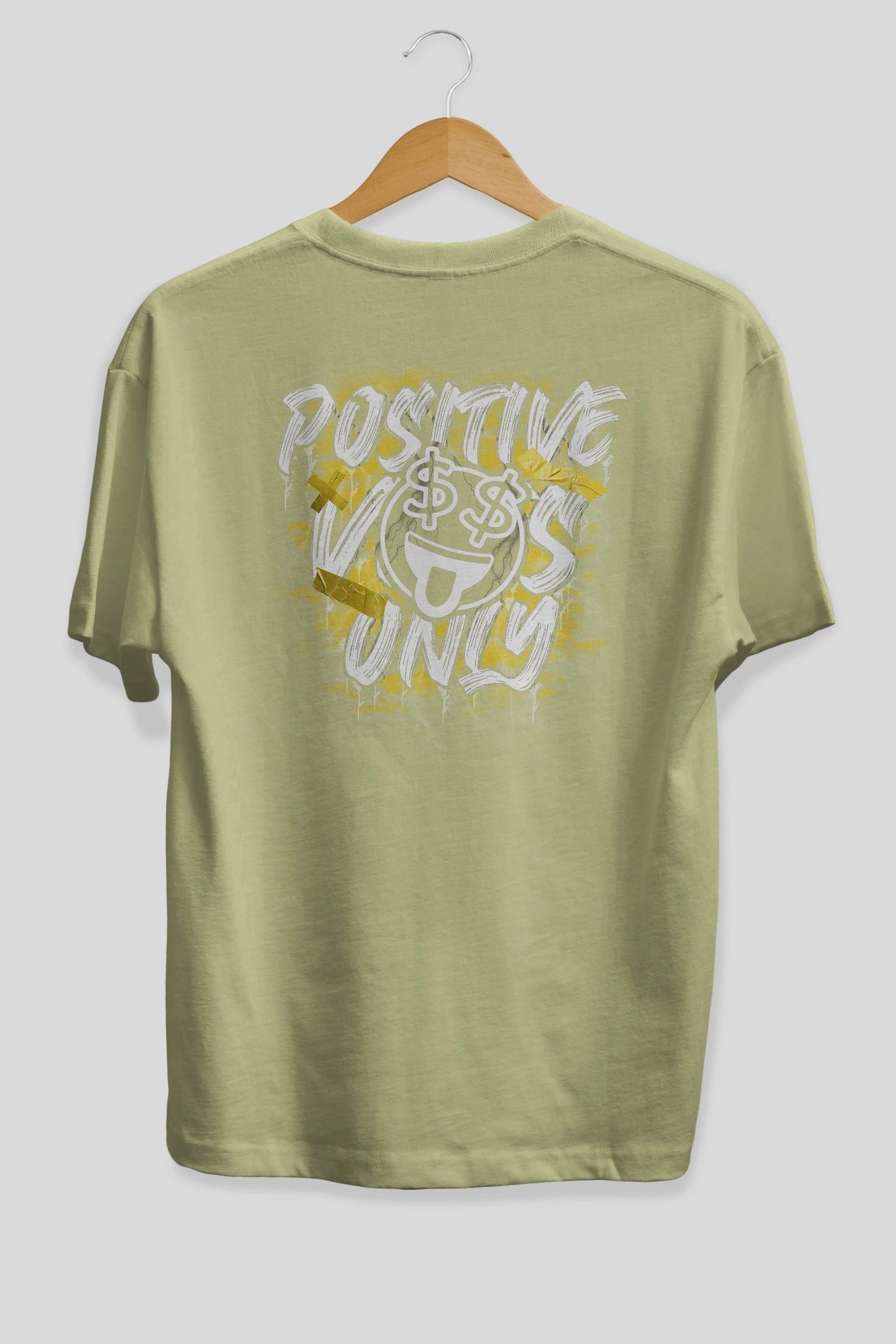 Positive Only Arka Baskılı Oversize t-shirt Erkek Kadın Unisex