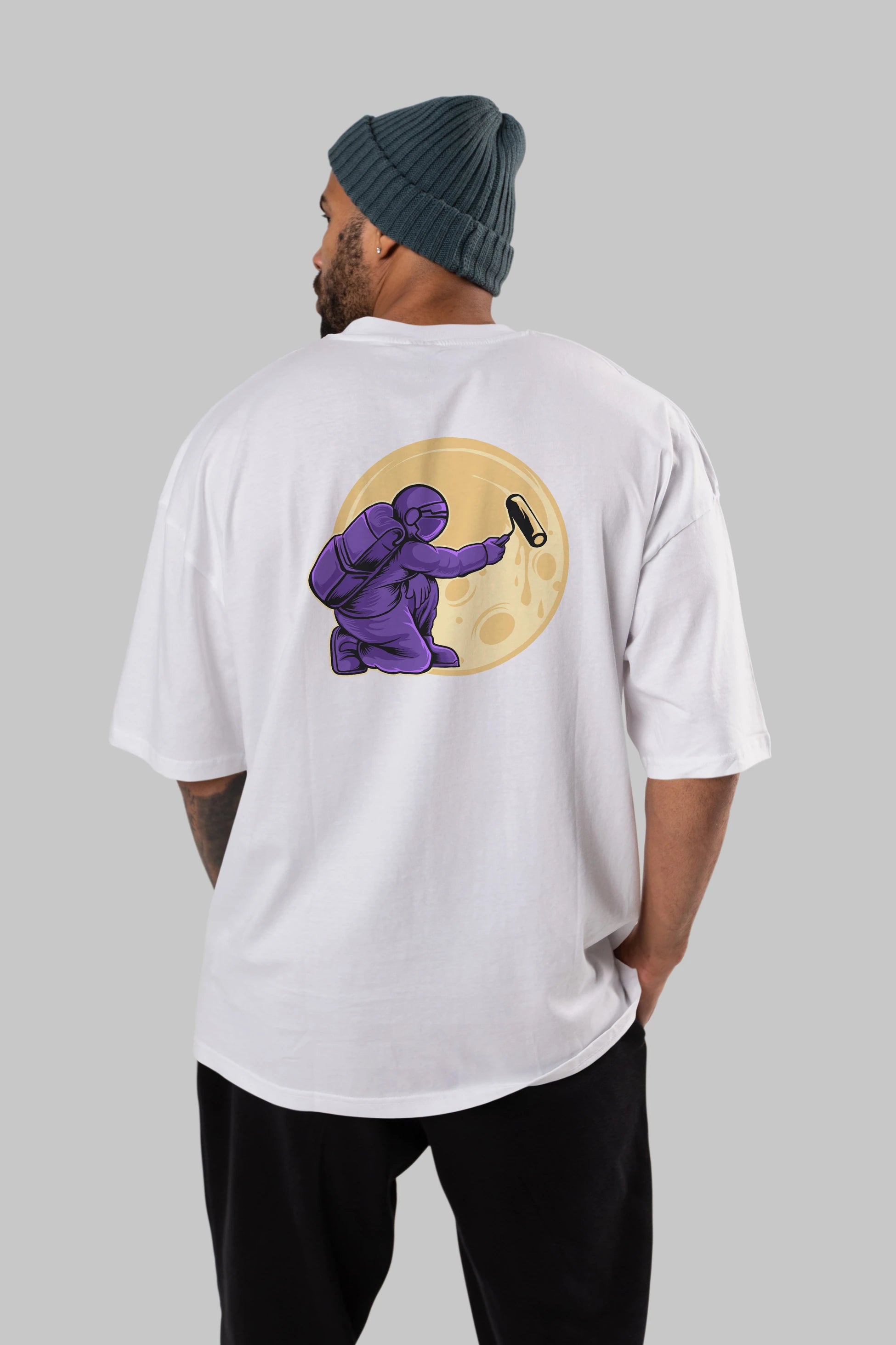 Astropaint Arka Baskılı Oversize t-shirt Erkek Kadın Unisex