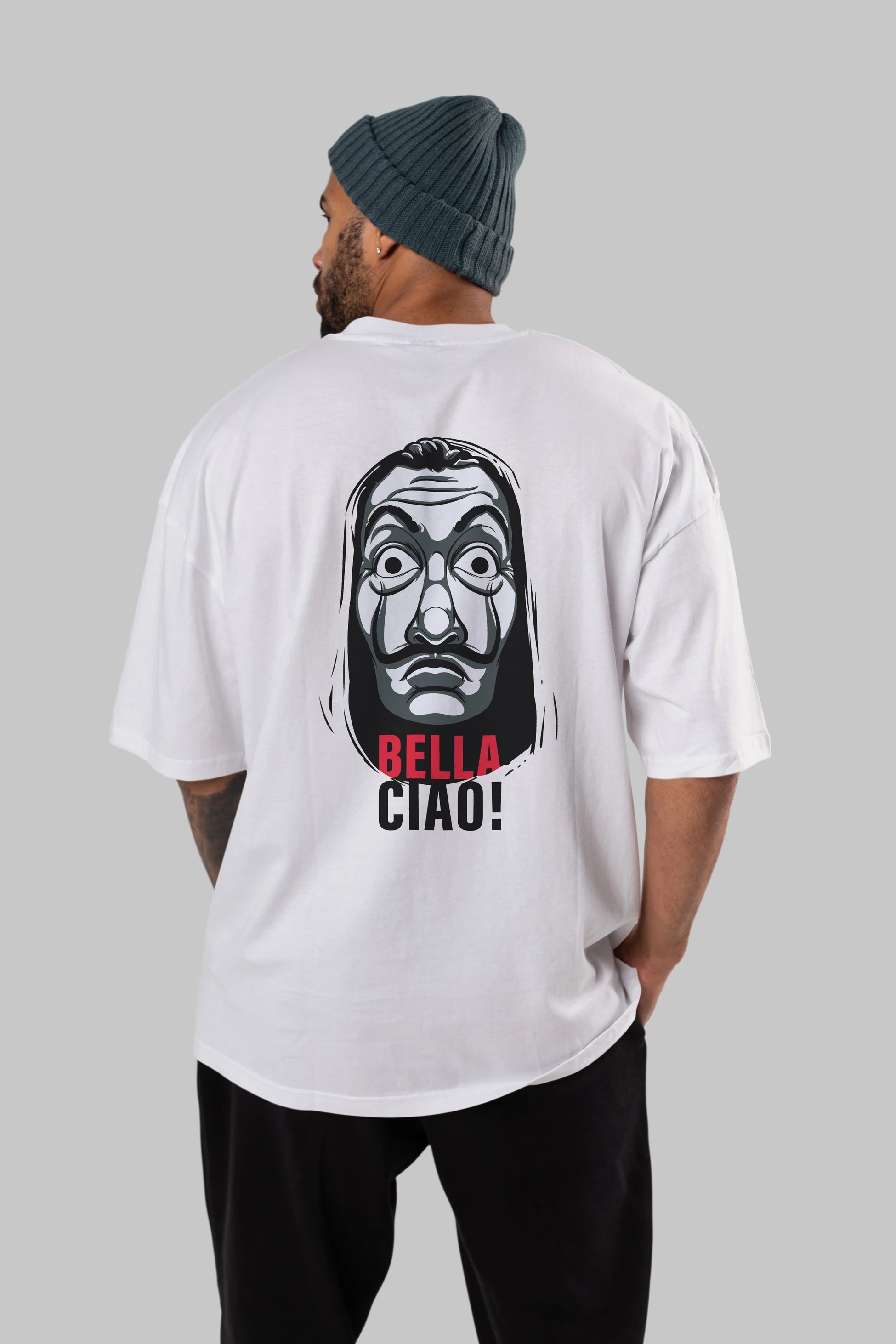 La Casa De Papel (12) Arka Baskılı Oversize t-shirt Erkek Kadın Unisex %100 Pamuk Bisiklet Yaka tişort