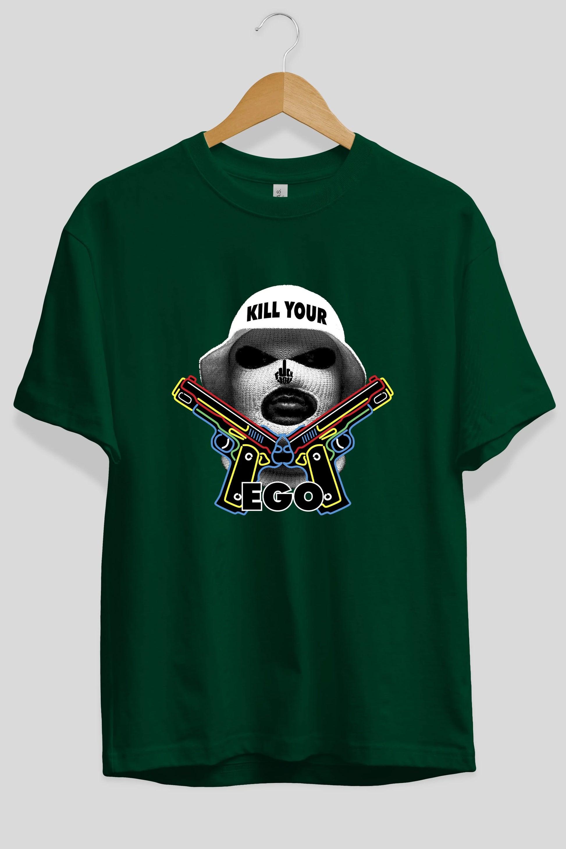 Kill Your Ego Ön Baskılı Oversize t-shirt Erkek Kadın Unisex