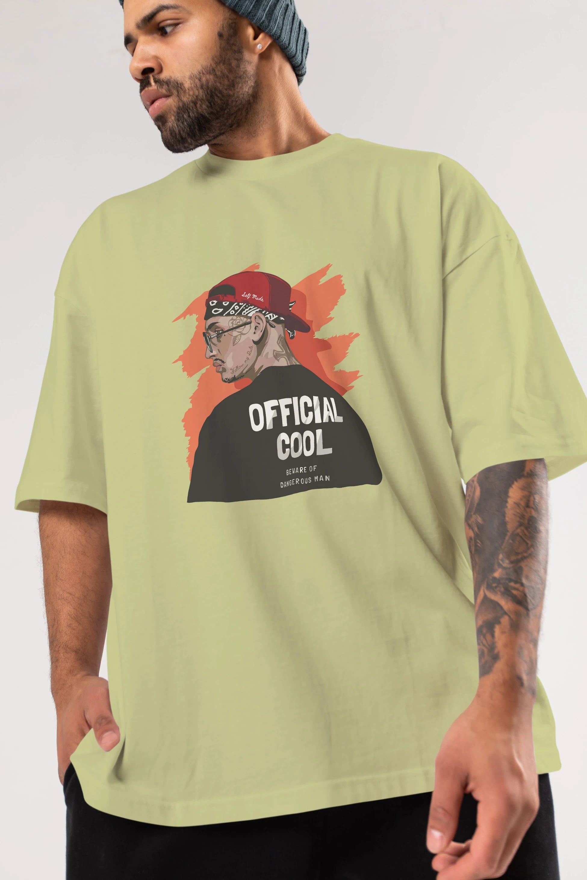 Official Cool Ön Baskılı Oversize t-shirt Erkek Kadın Unisex