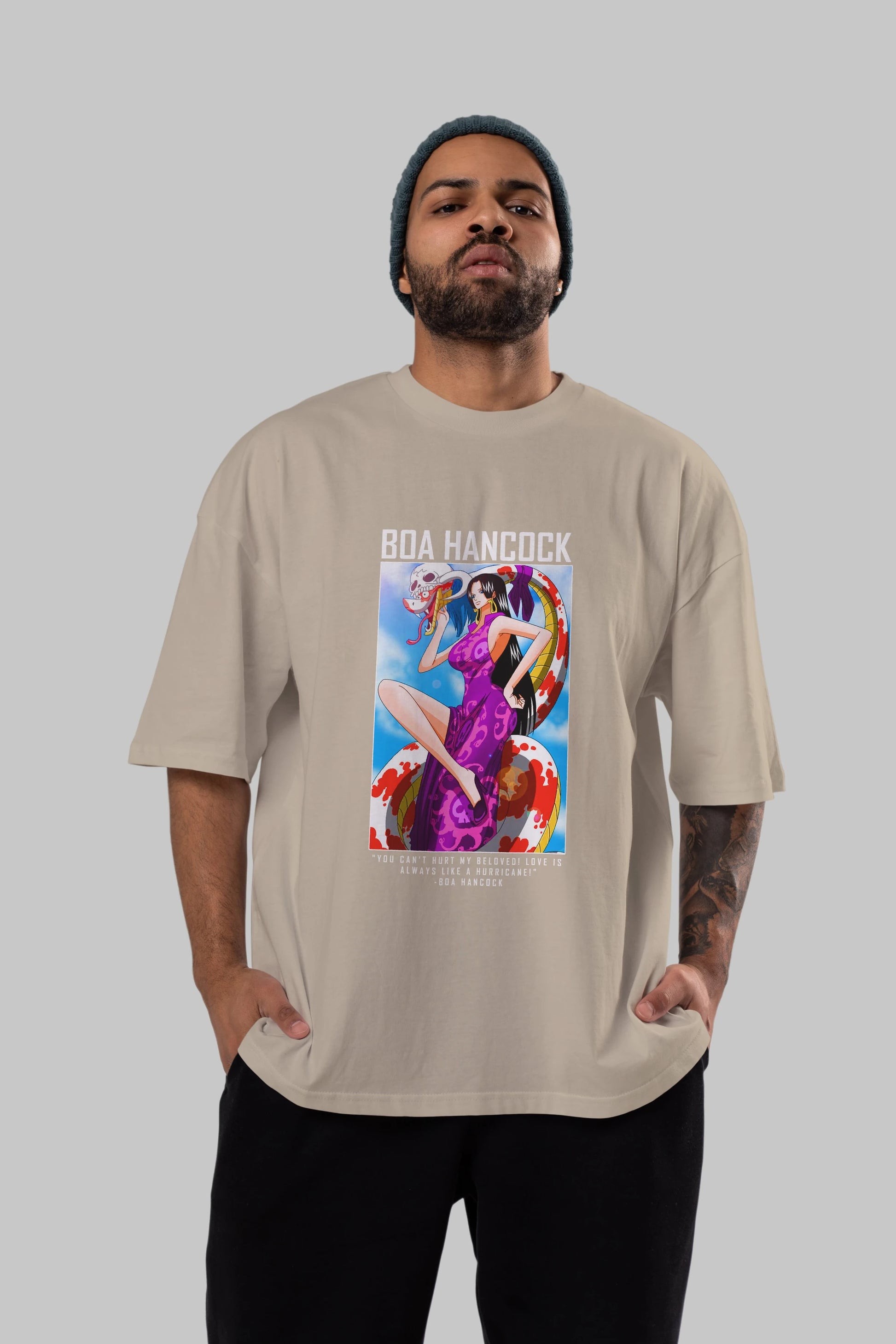 Boa Hancock Anime Ön Baskılı Oversize t-shirt Erkek Kadın Unisex