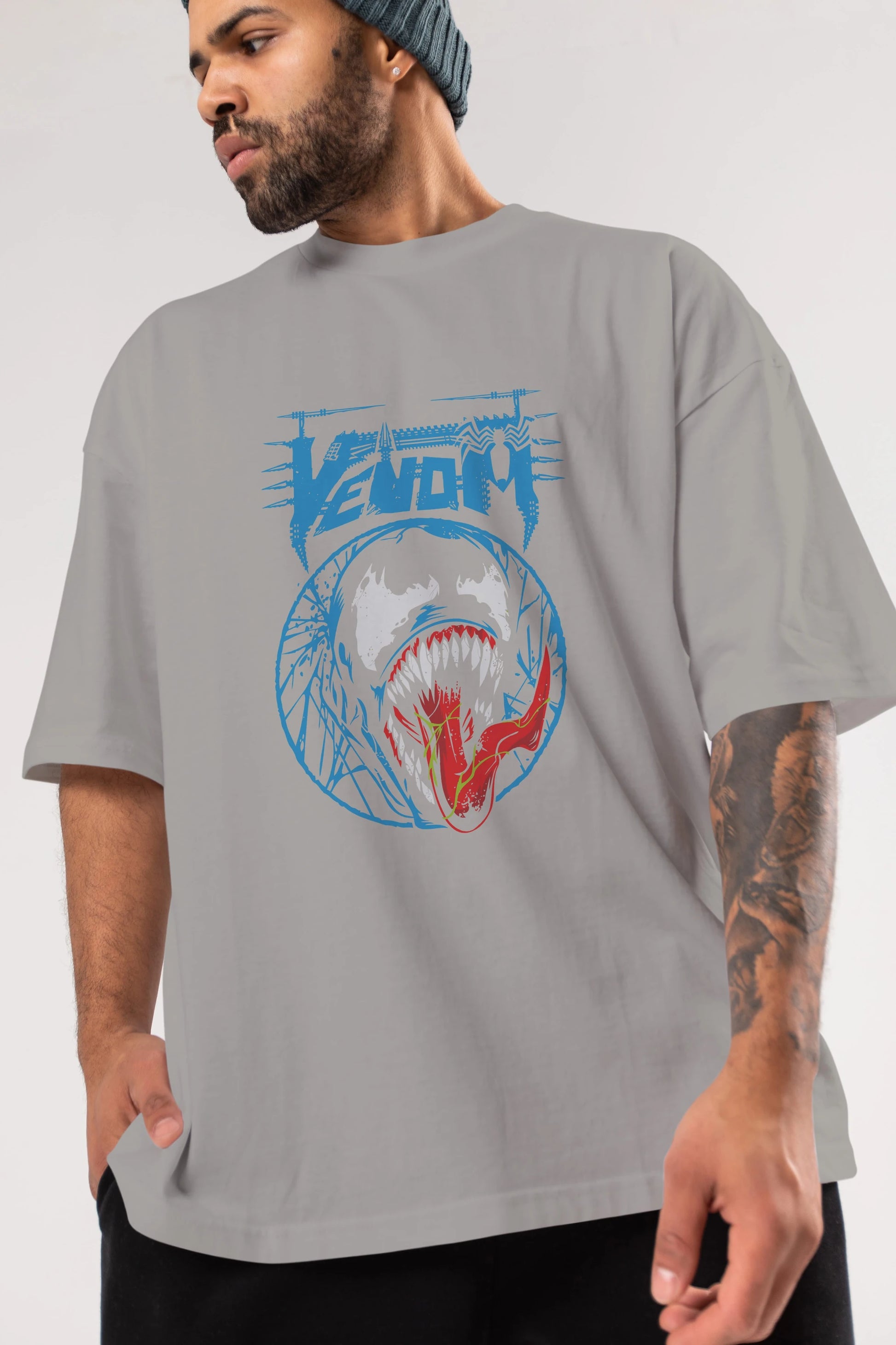 Venom (23) Ön Baskılı Oversize t-shirt Erkek Kadın Unisex %100 Pamuk Bisiklet Yaka tişort