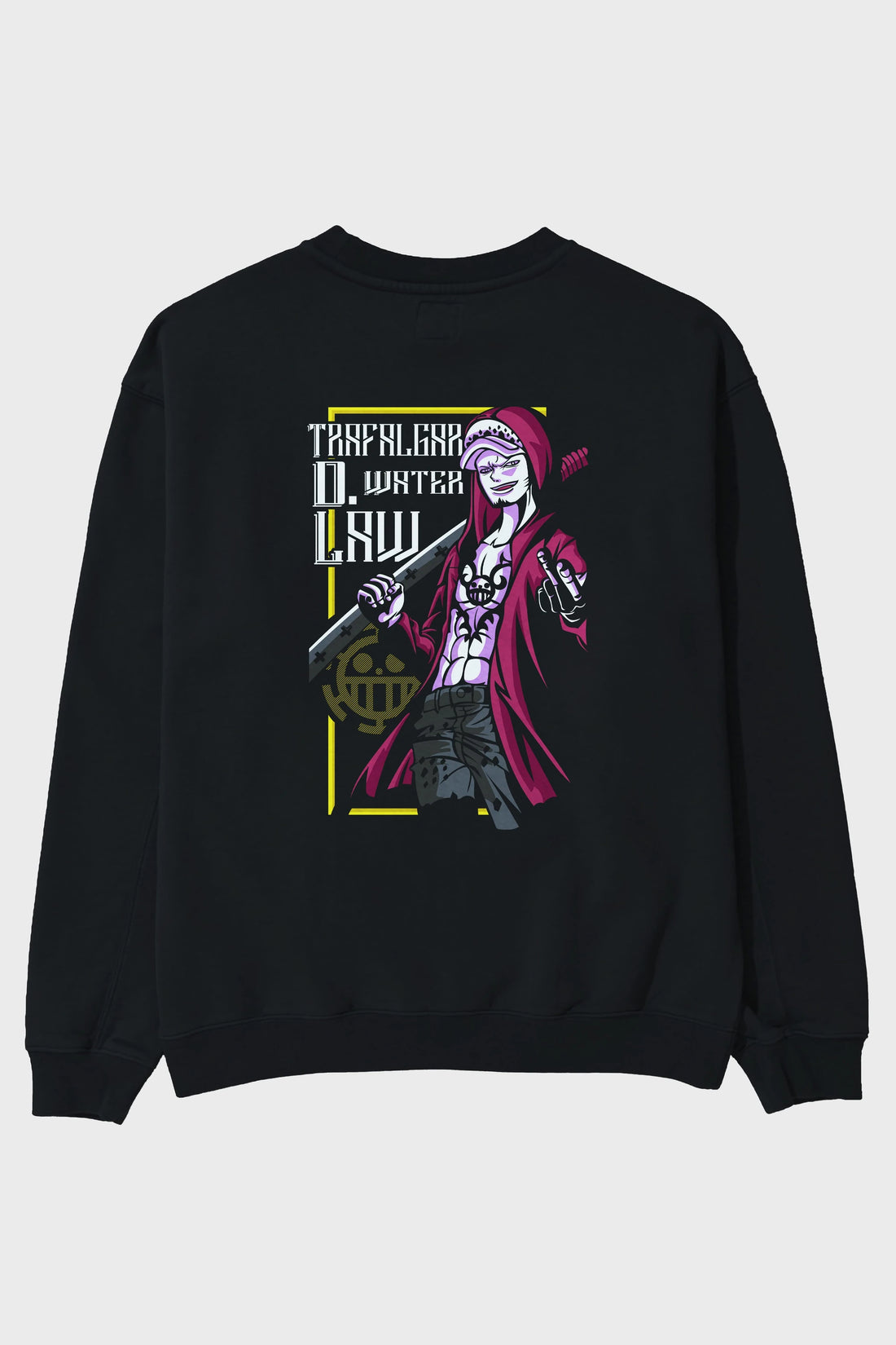 Trafalgar D. Water Law Arka Baskılı Anime Oversize Sweatshirt Erkek Kadın Unisex