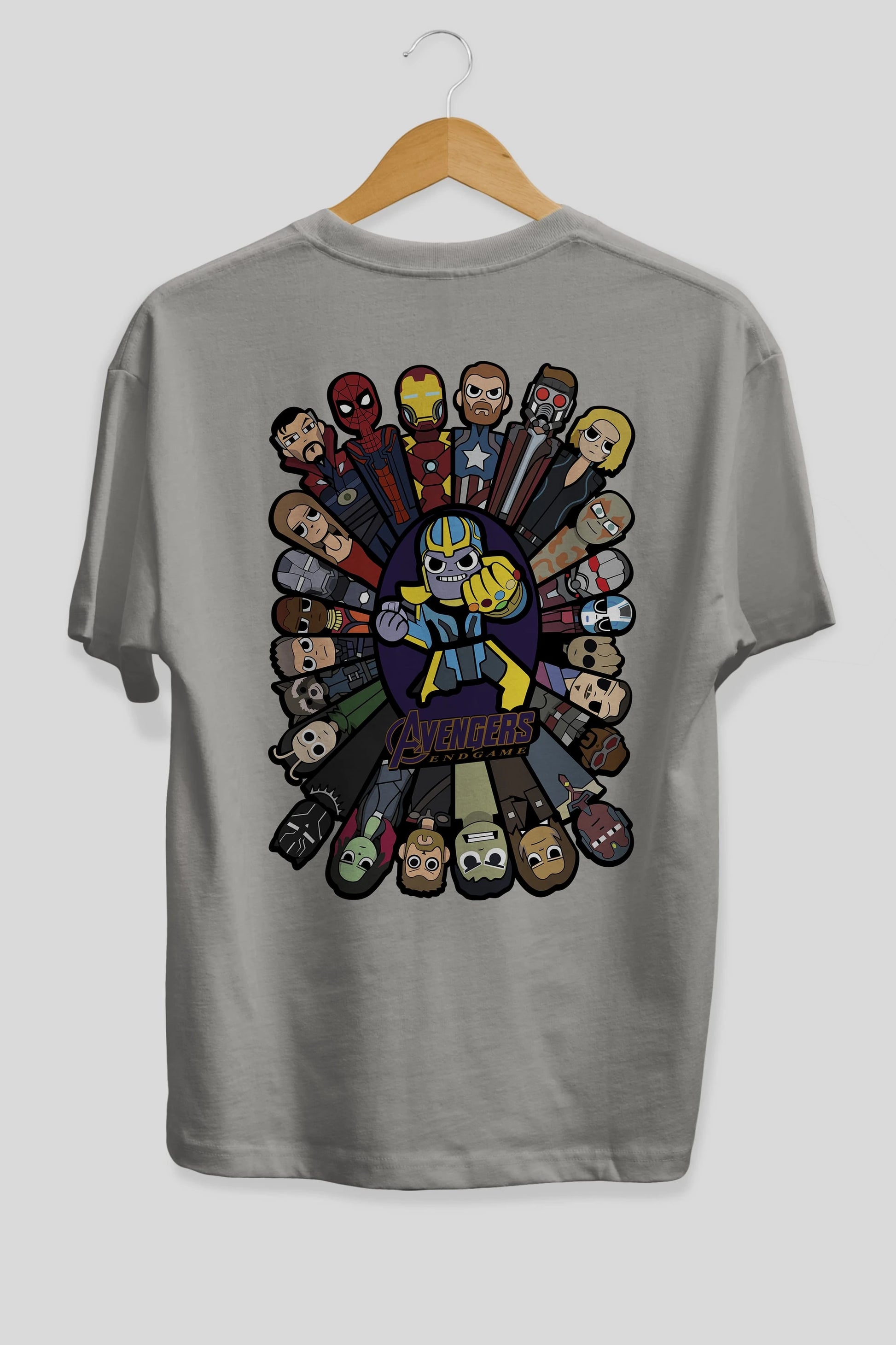 The Avengers (2) Arka Baskılı Oversize t-shirt Erkek Kadın Unisex %100 Pamuk Bisiklet Yaka tişort