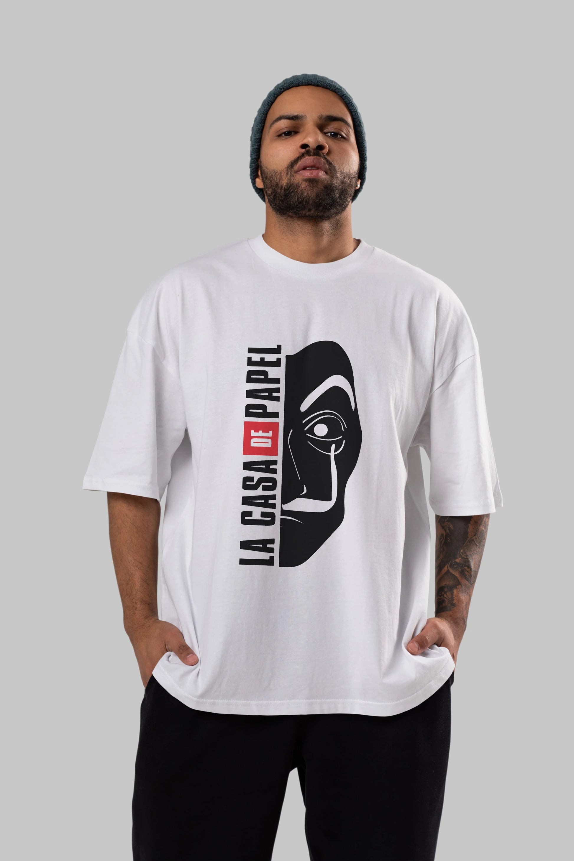 La Casa De Papel (3) Ön Baskılı Oversize t-shirt Erkek Kadın Unisex %100 Pamuk Bisiklet Yaka tişort
