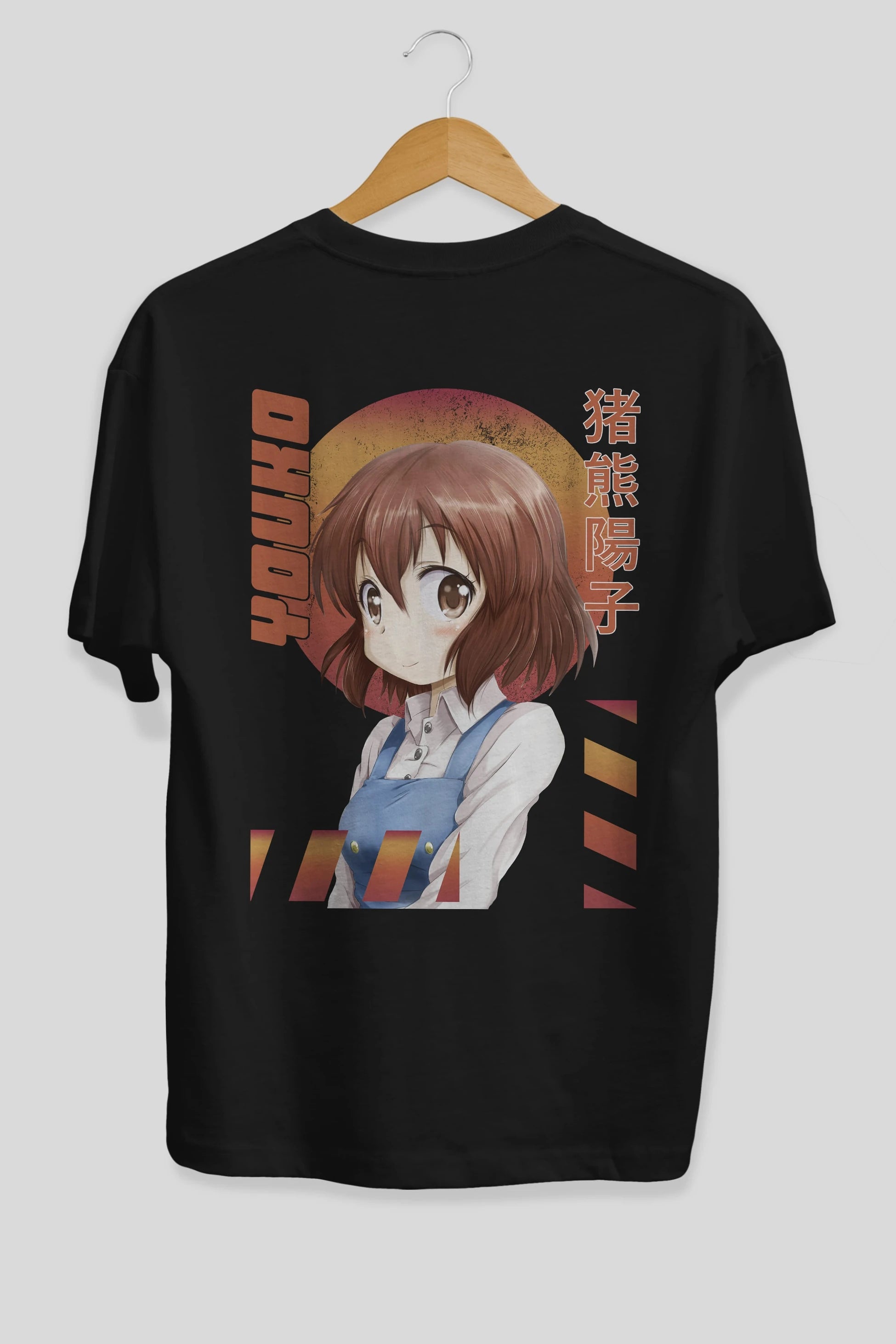 Youko Inokuma 5 Anime Arka Baskılı Oversize t-shirt Erkek Kadın Unisex