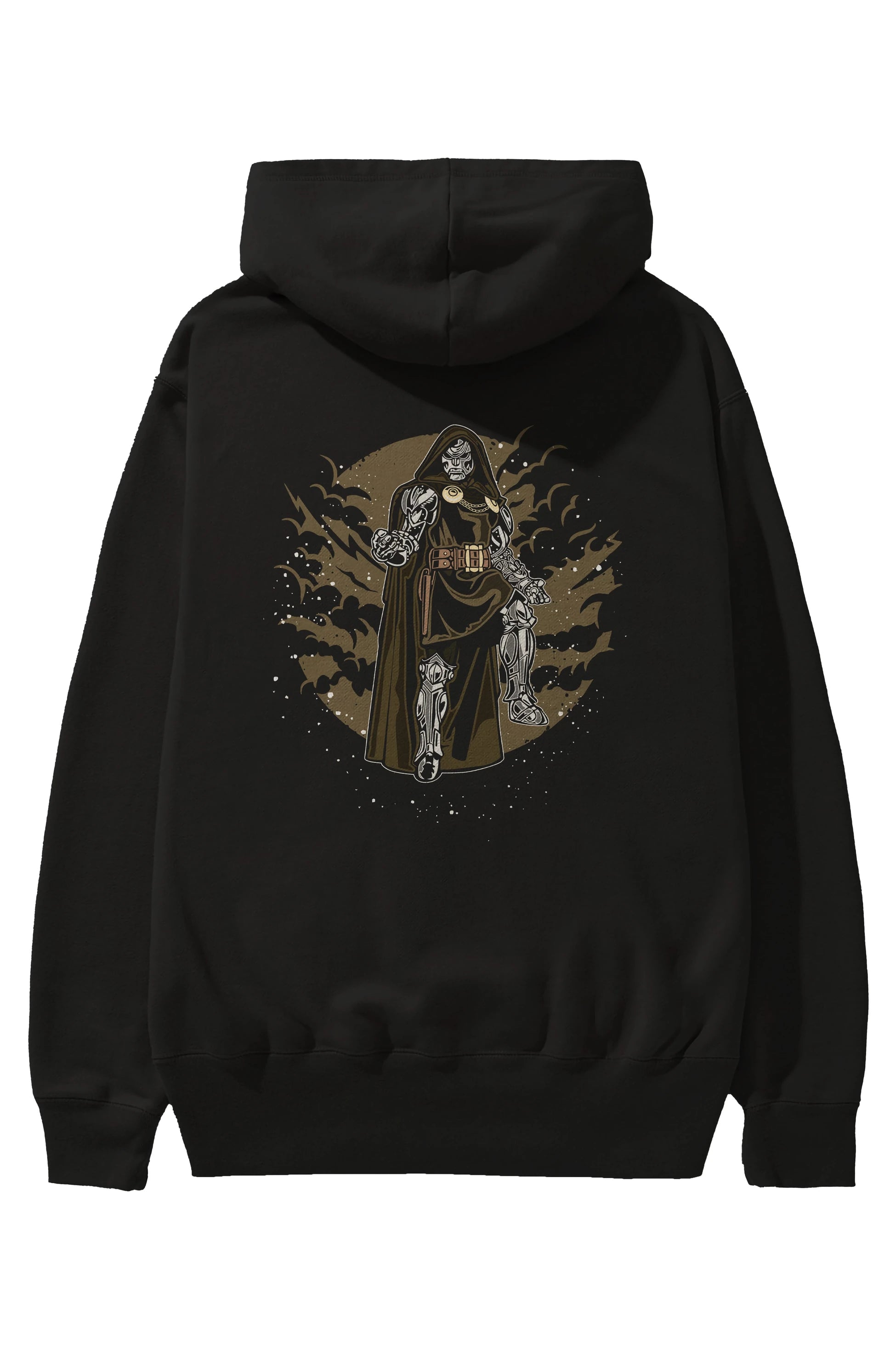 DOCTER DOOM Arka Baskılı Hoodie Oversize Kapüşonlu Sweatshirt Erkek Kadın Unisex